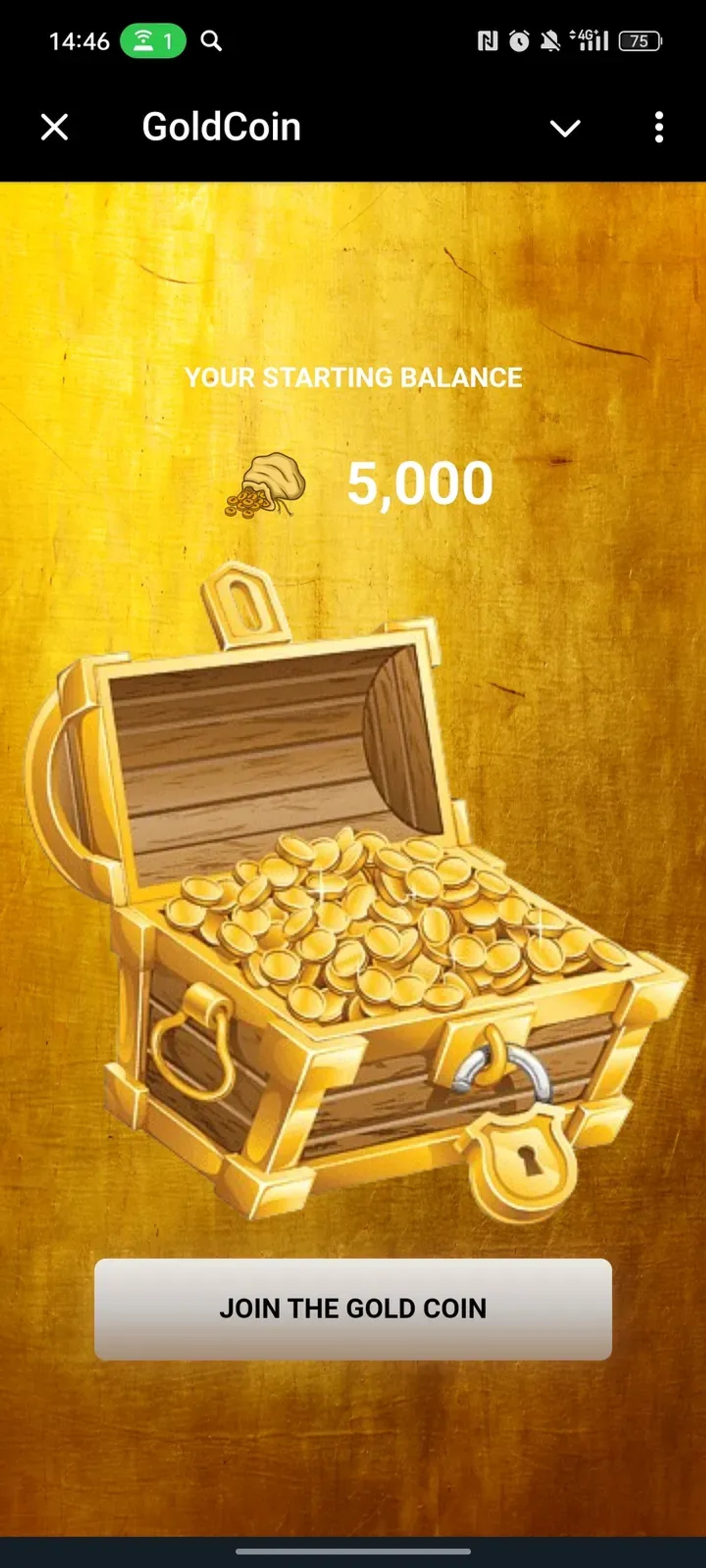 GoldCoin в Телеграм — скриншот 1
