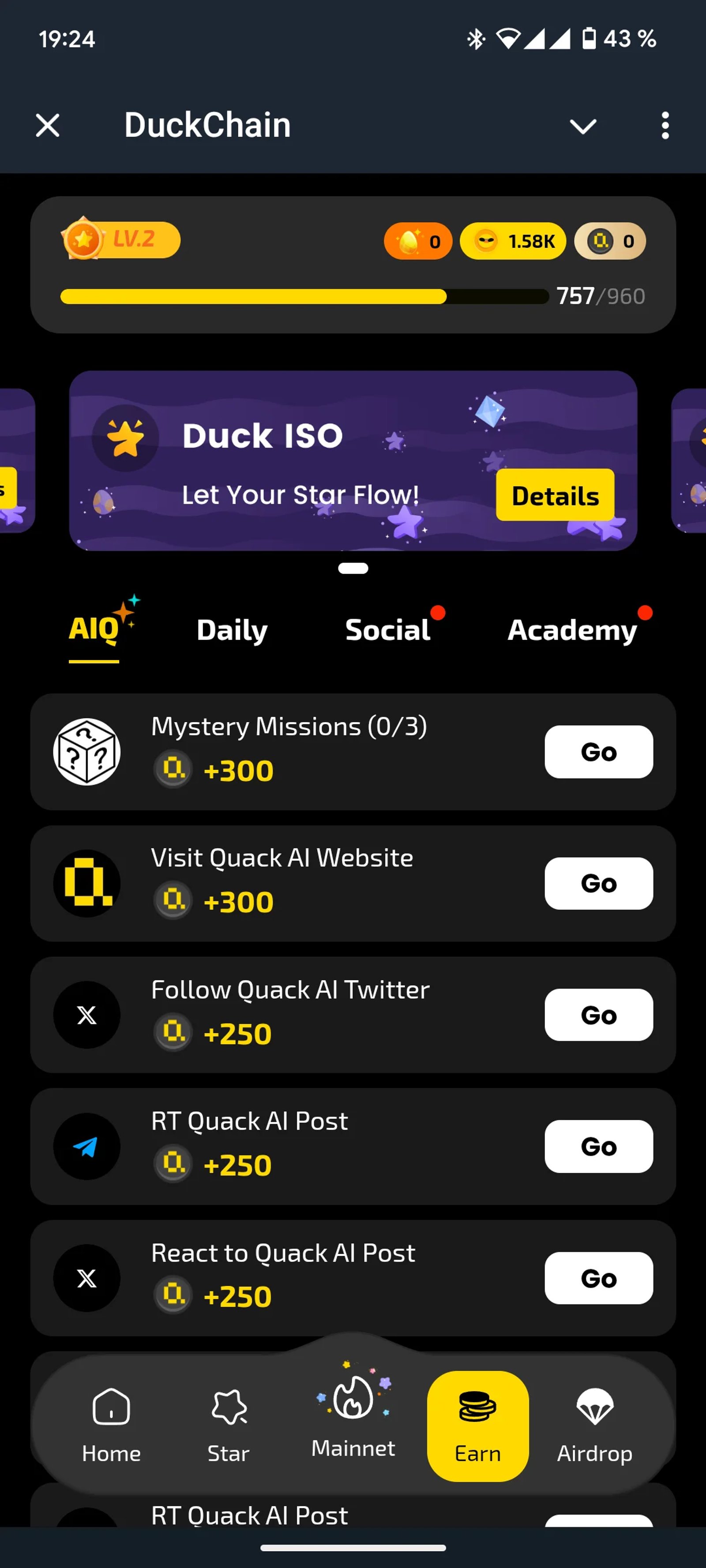 DuckChain Earn