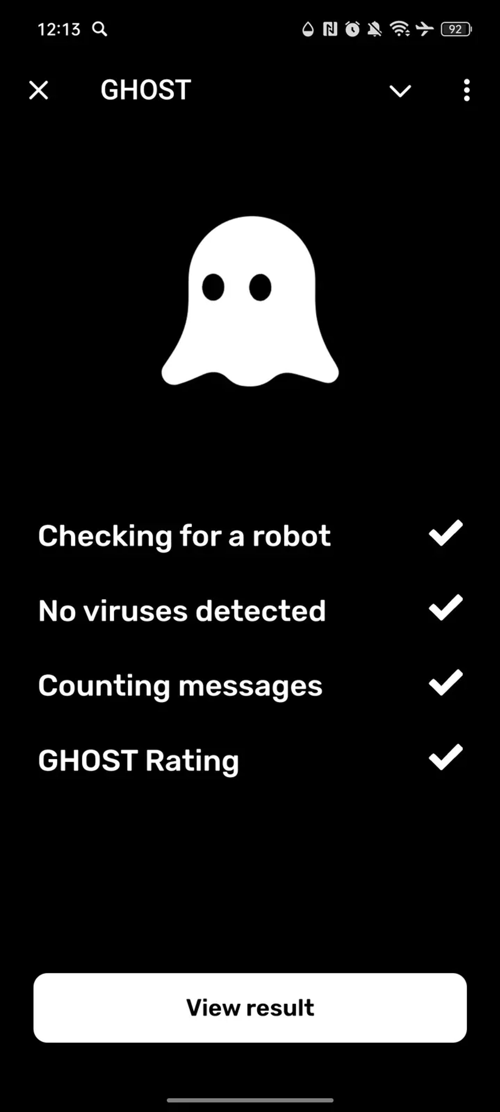 GHOST в Телеграм — скриншот 1