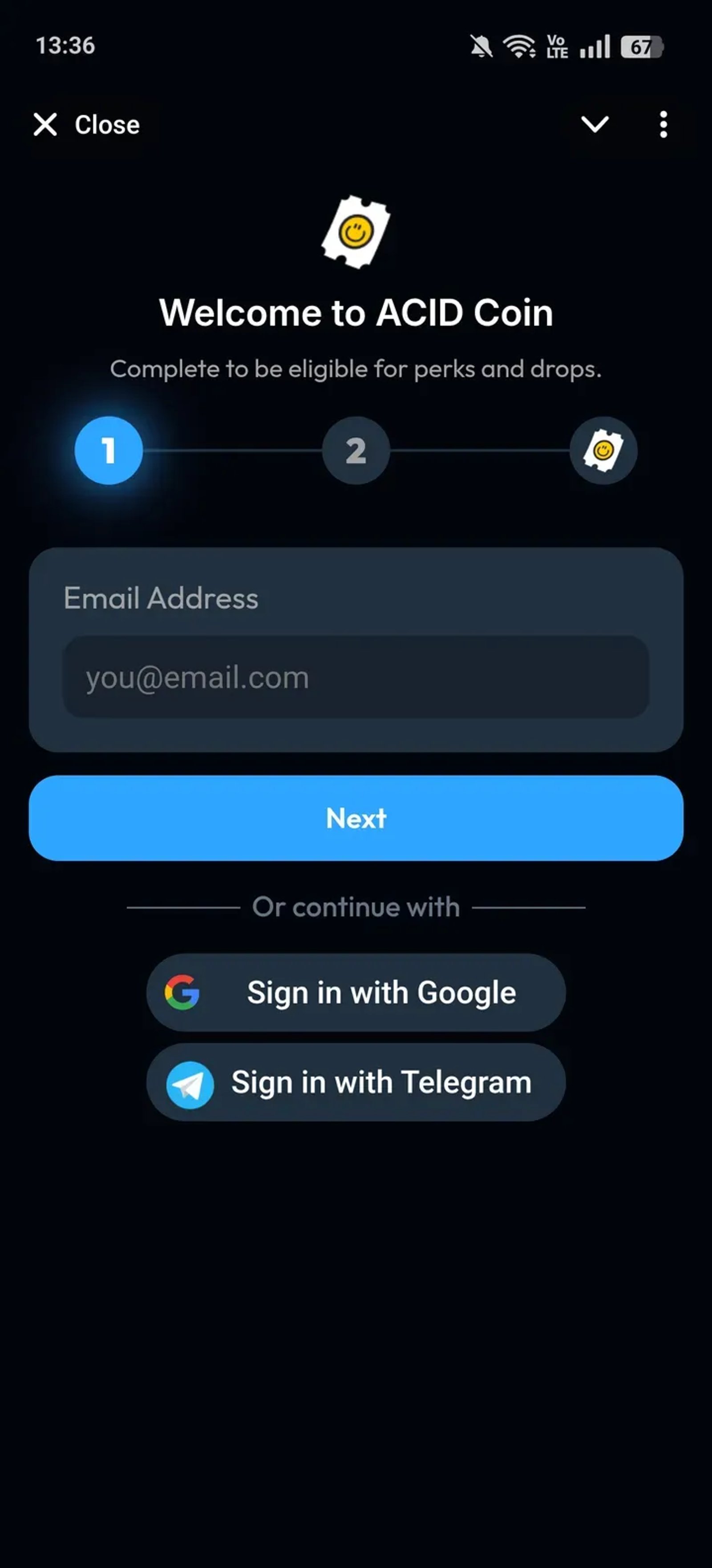 Acid ID Telegram Screenshot 1