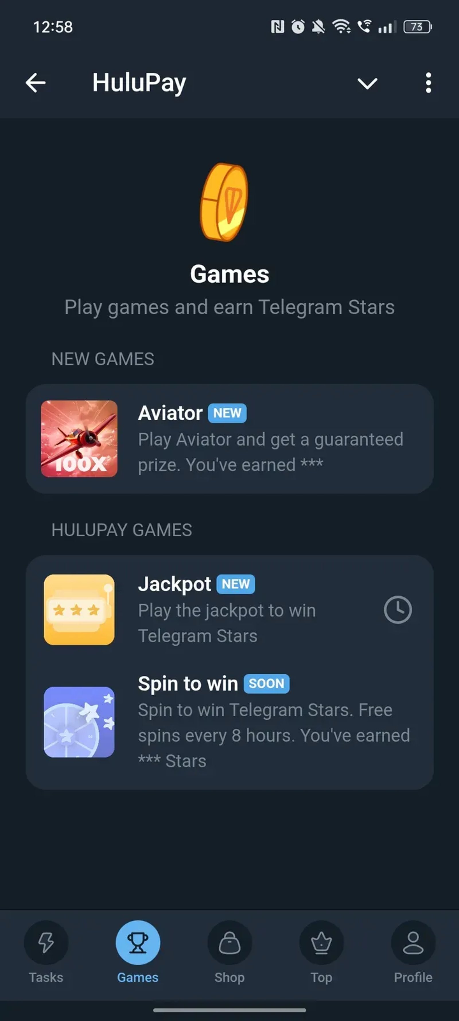 HuluPay ️️ в Телеграм — скриншот 2