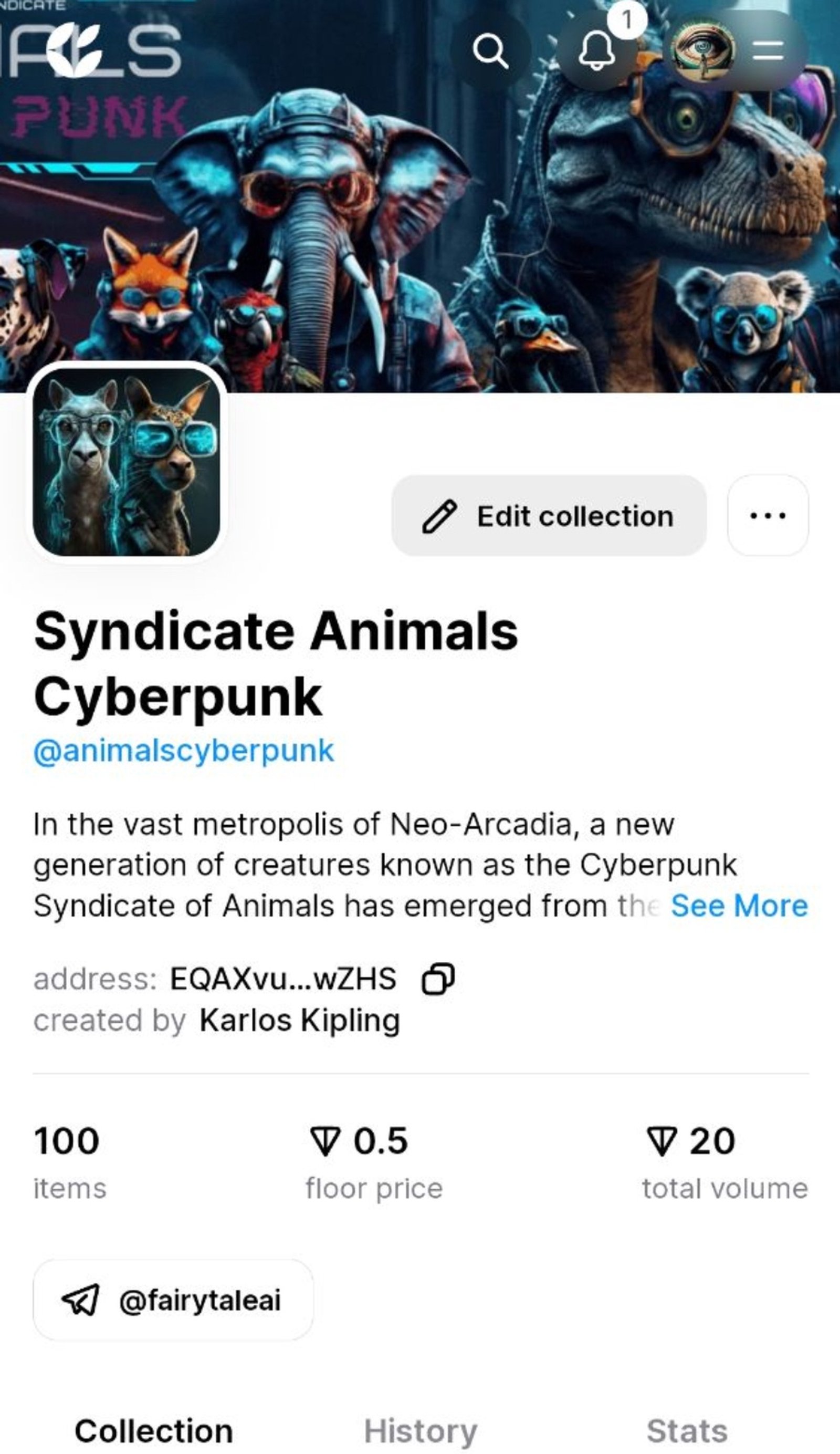 Animals Cyberpunk в Телеграм — скриншот 1