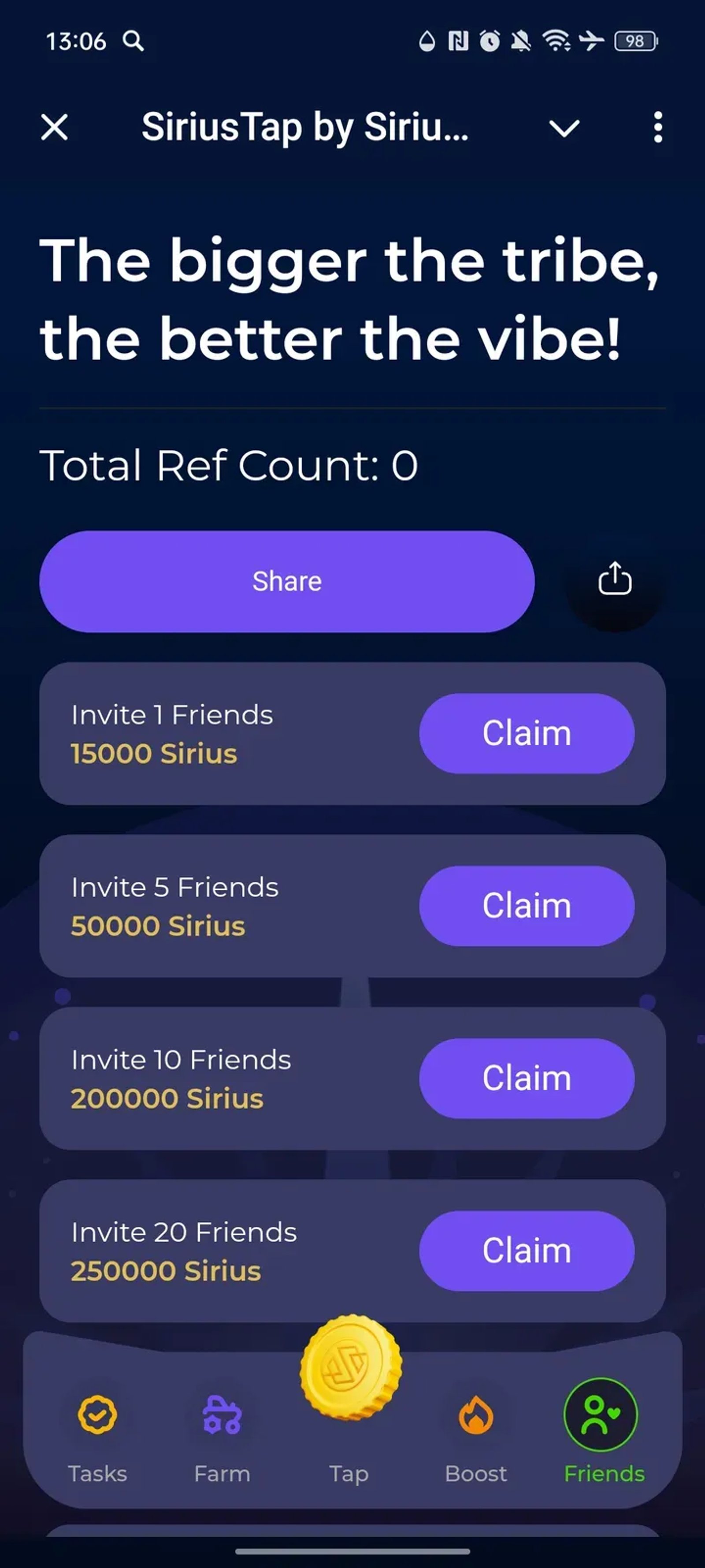 SiriusTap by Siriuspad в Телеграм — скриншот 3