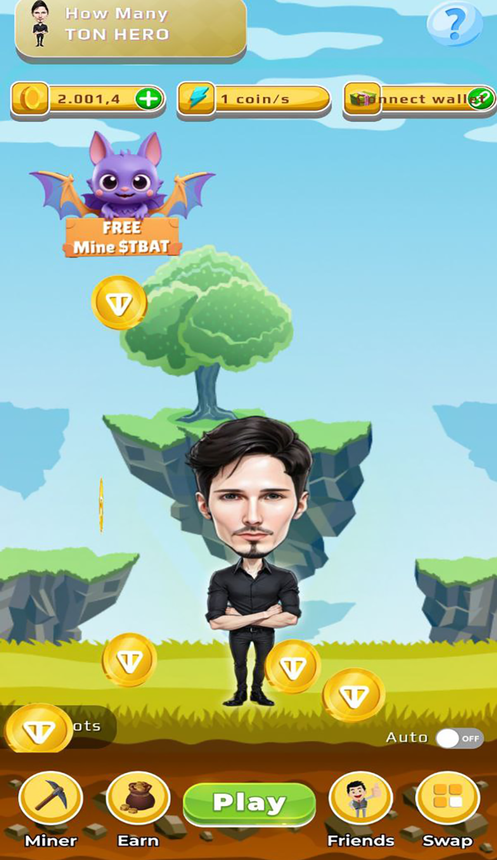 TAP TON GAME в Телеграм — скриншот 1