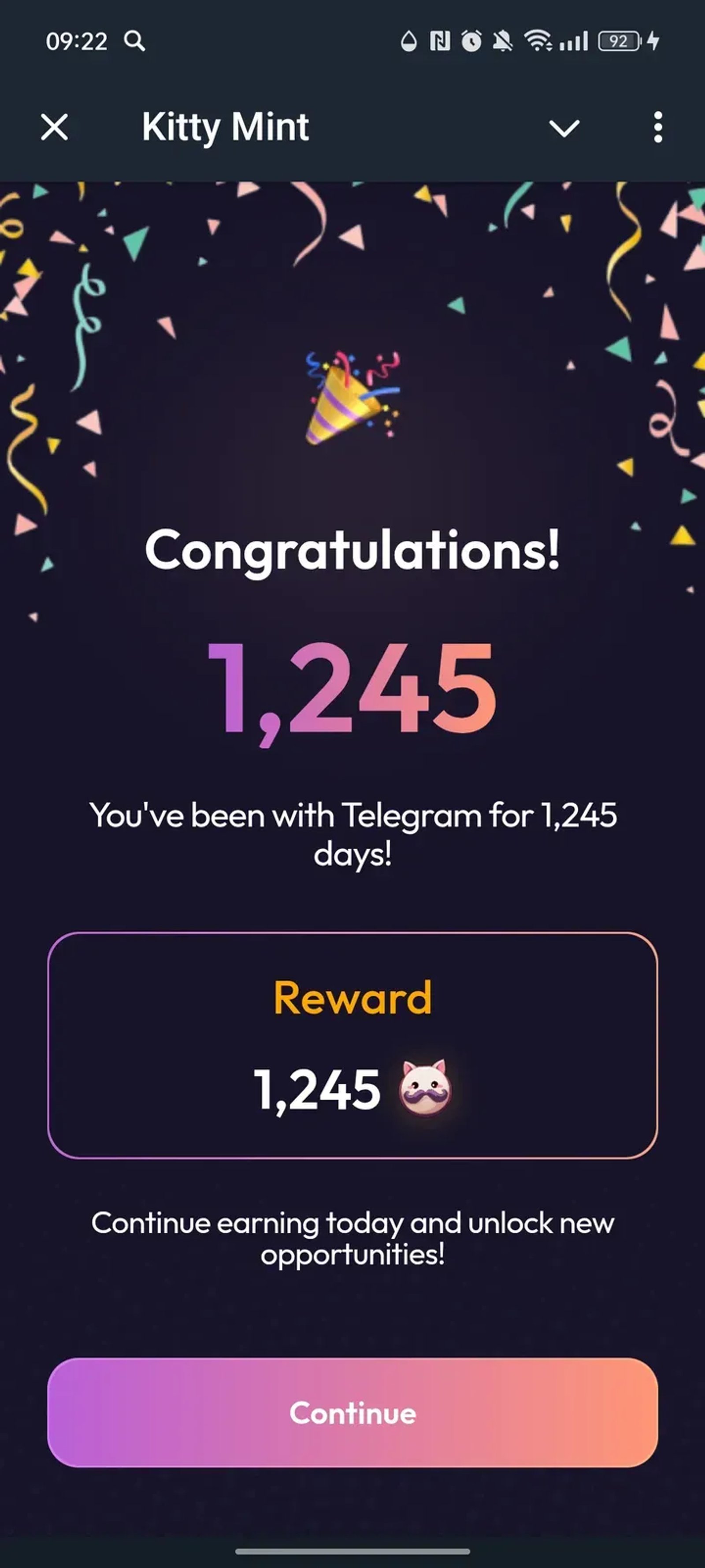 Kitty Mint в Телеграм — скриншот 1