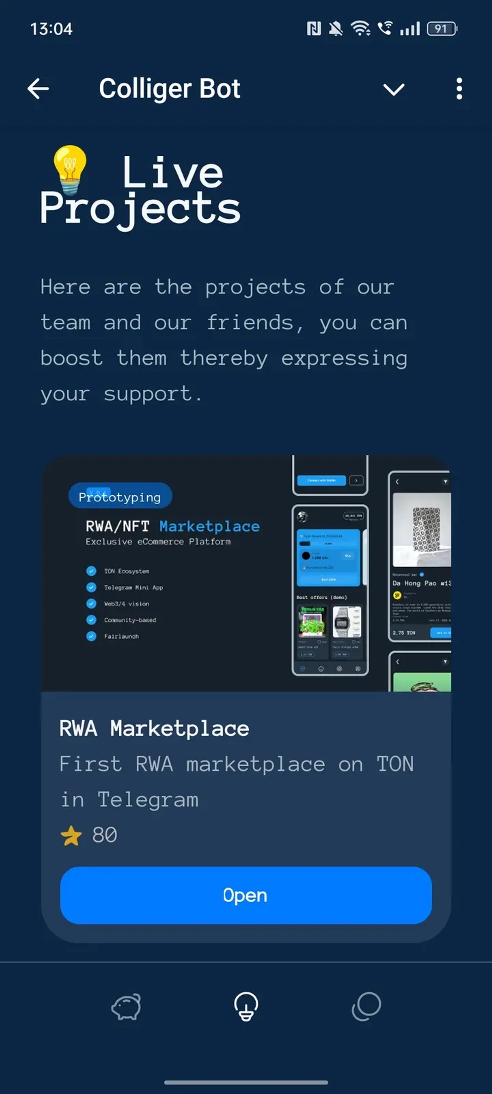 Colliger Bot Telegram Screenshot 3