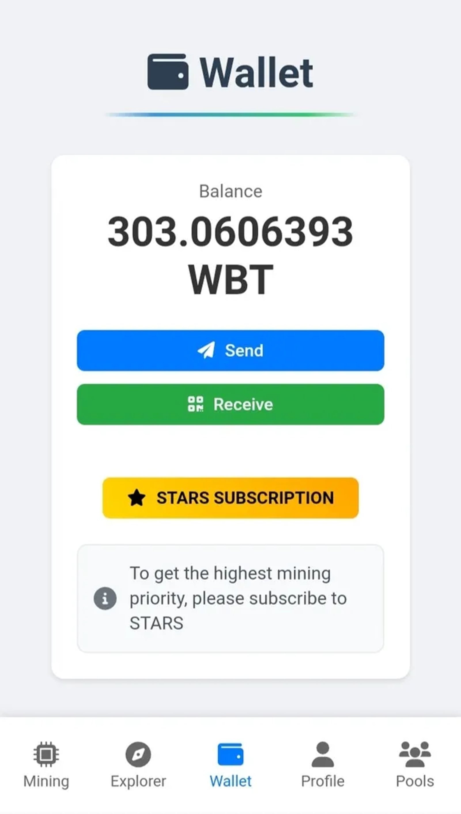 Bank Miner WBT в Телеграм — скриншот 6