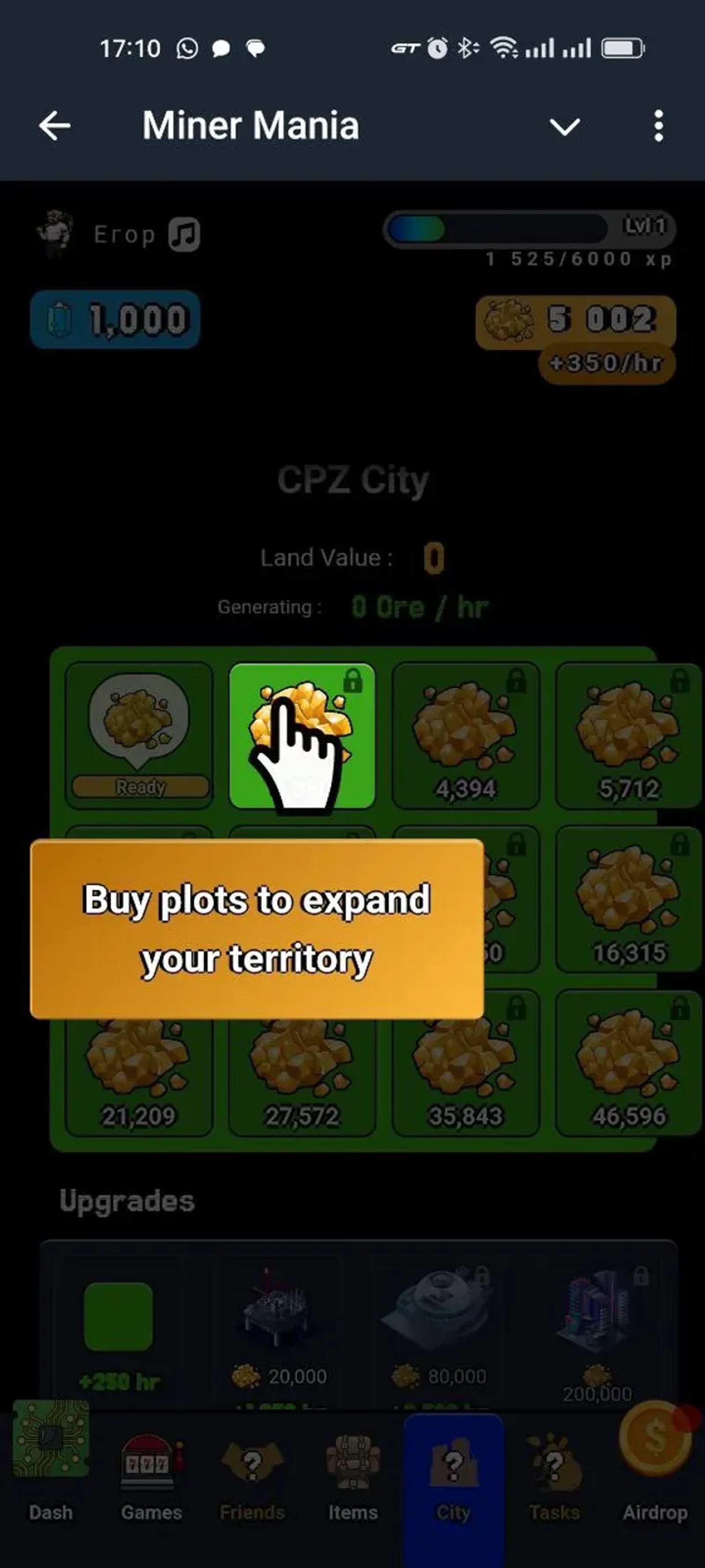 Miner Mania в Телеграм — скриншот 4