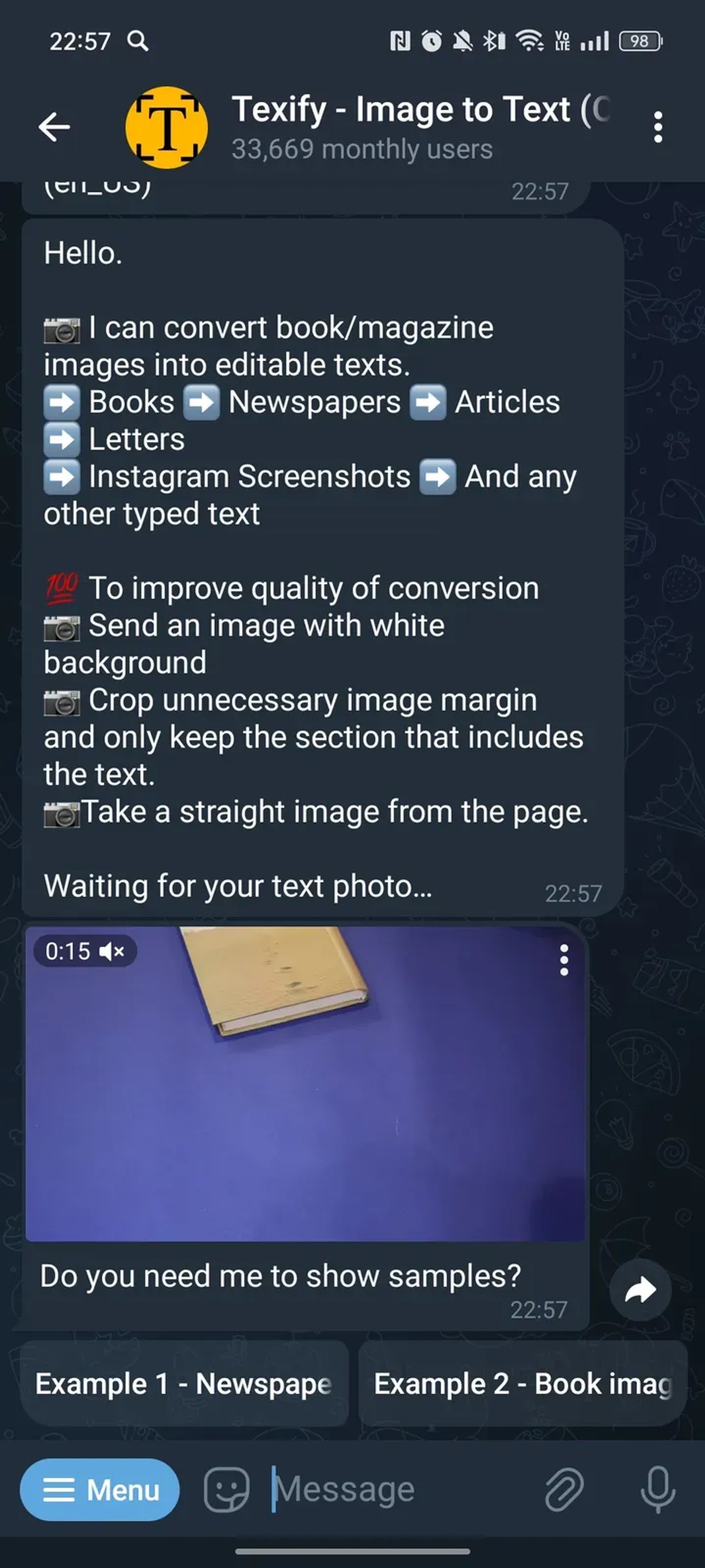 Texify - Image to Text (OCR) - Photo to Text в Телеграм — скриншот 2