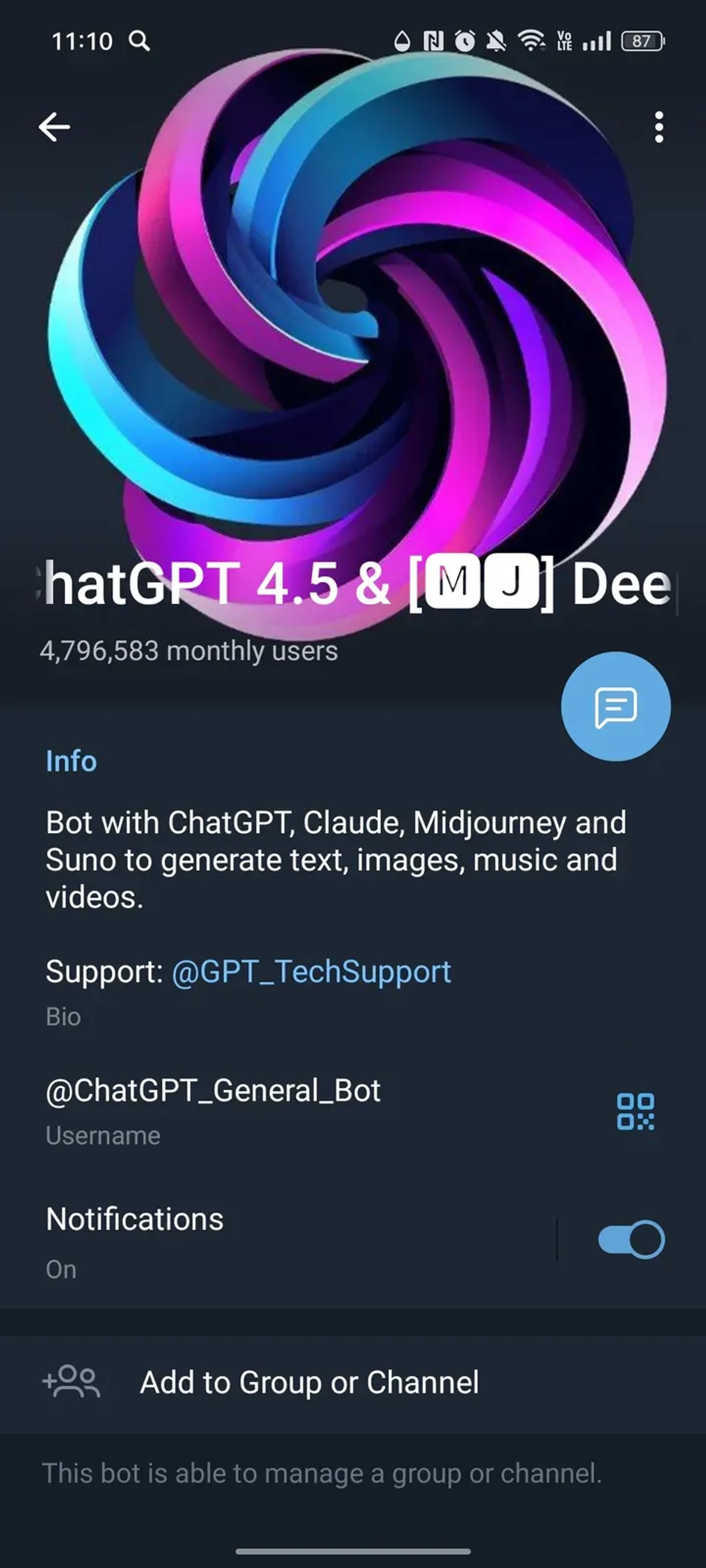 ChatGPT 4.5 & [🅼🅹] | DeepSeek | GPT4 ✹ в Телеграм — скриншот 4
