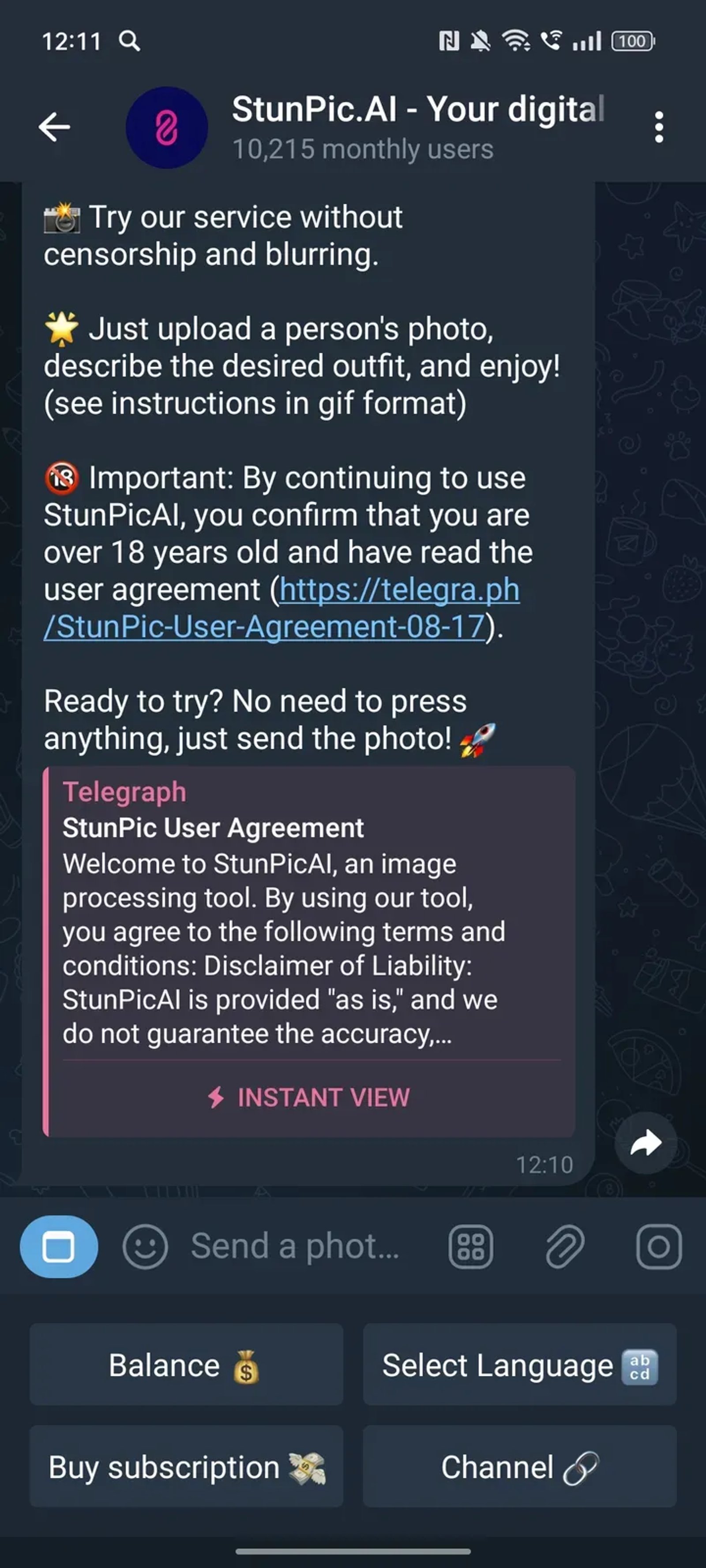 StunPic.AI - π Your digital looks Telegram Screenshot 3