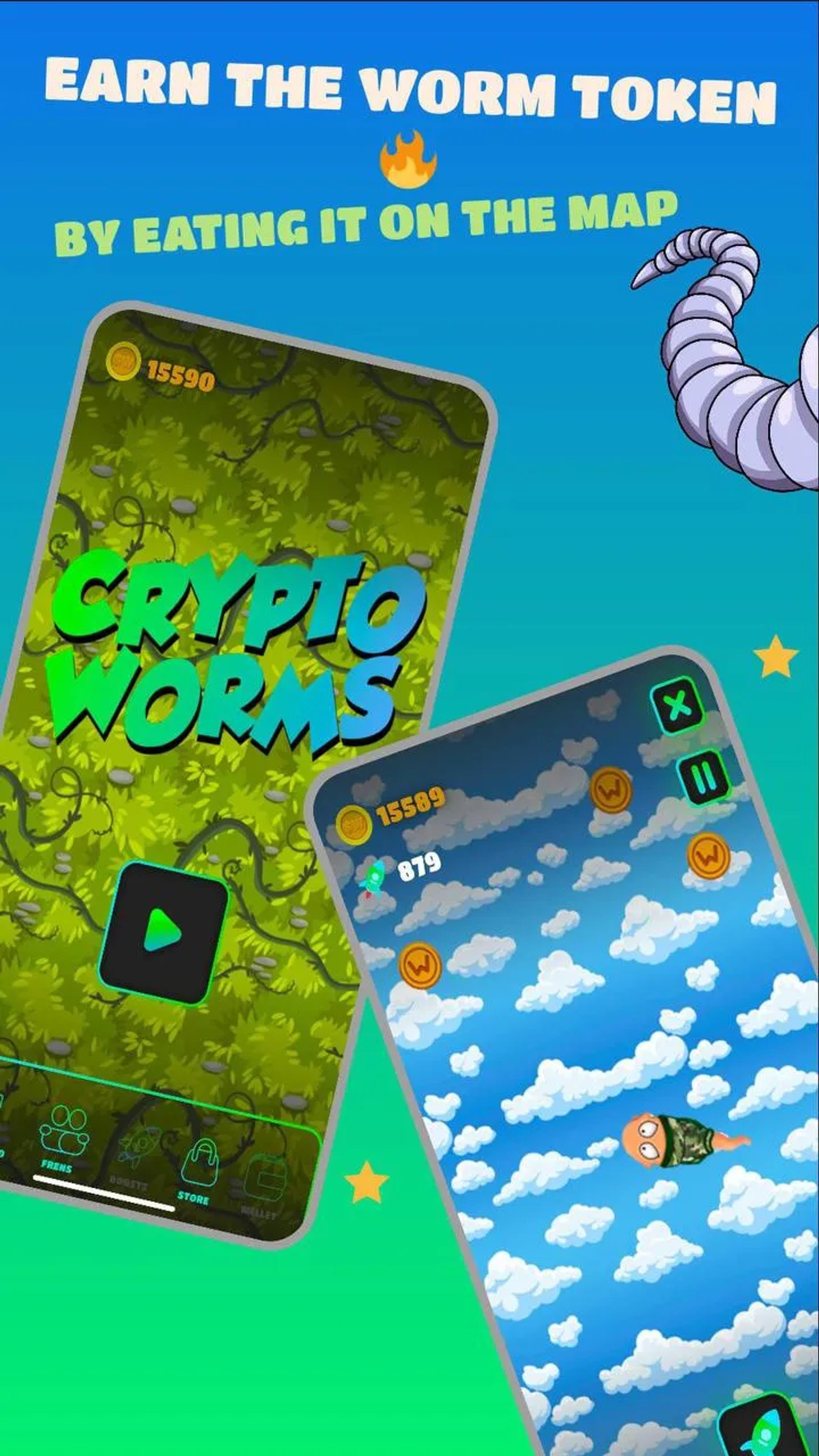 CryptoWorms в Телеграм — скриншот 1