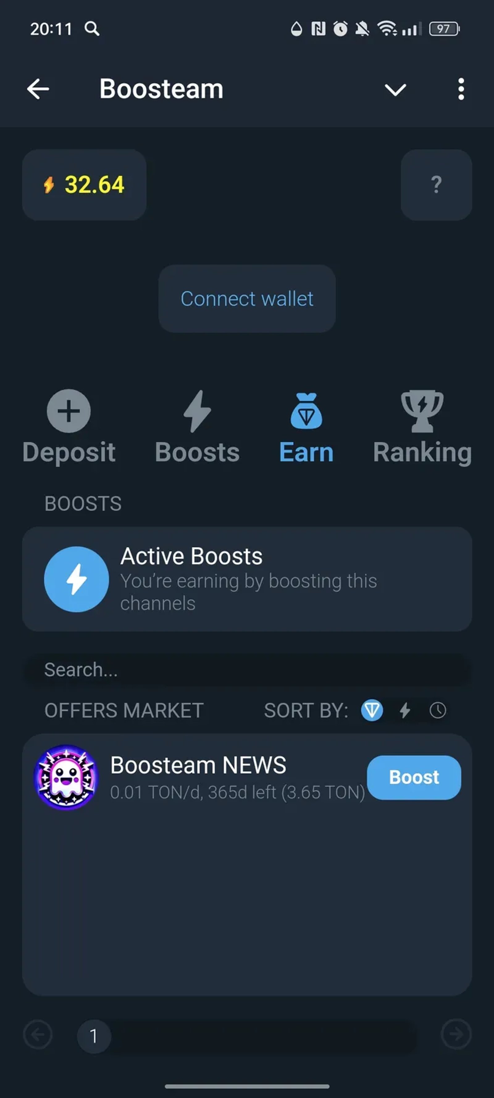 Boosteam в Телеграм — скриншот 1
