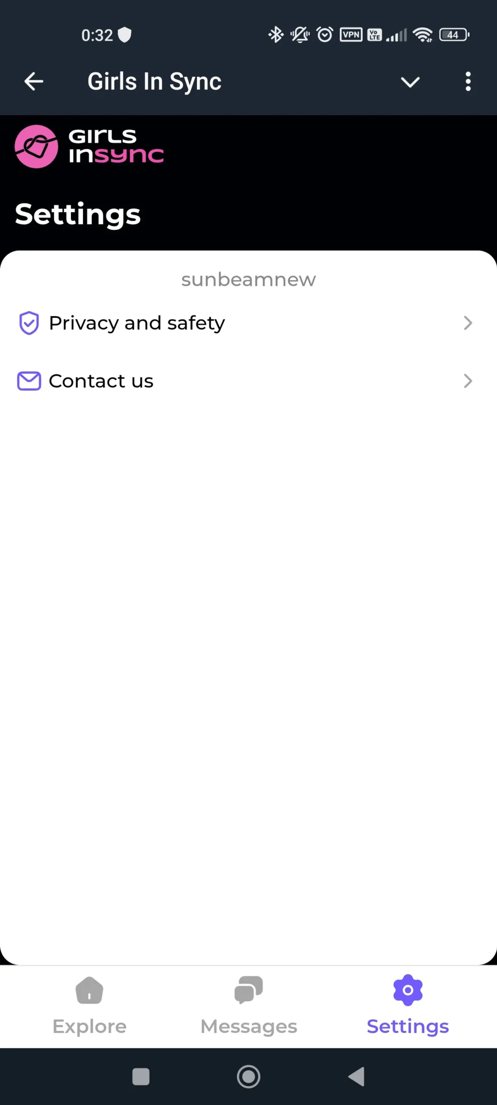 GirlsInSyncBot Настройки