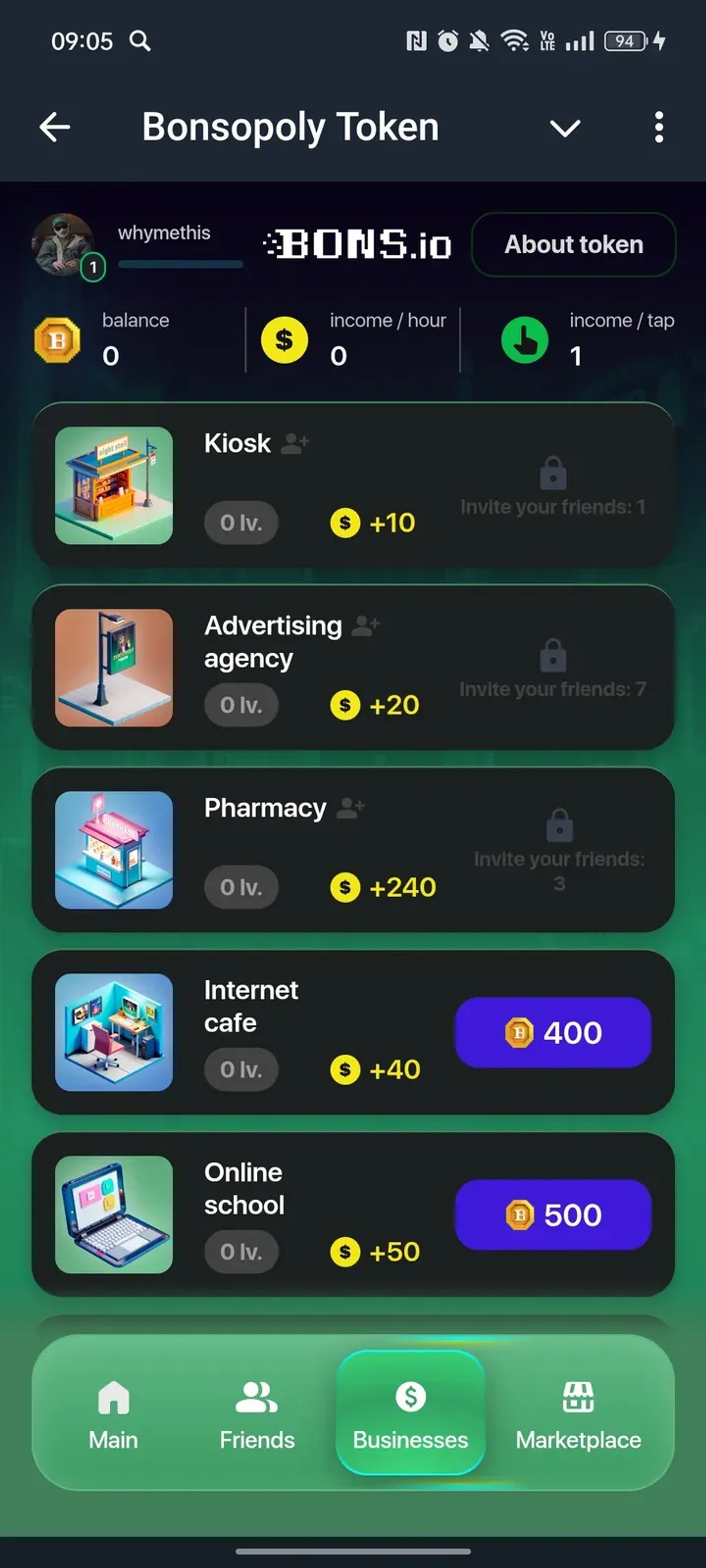 Bonsopoly Token в Телеграм — скриншот 3