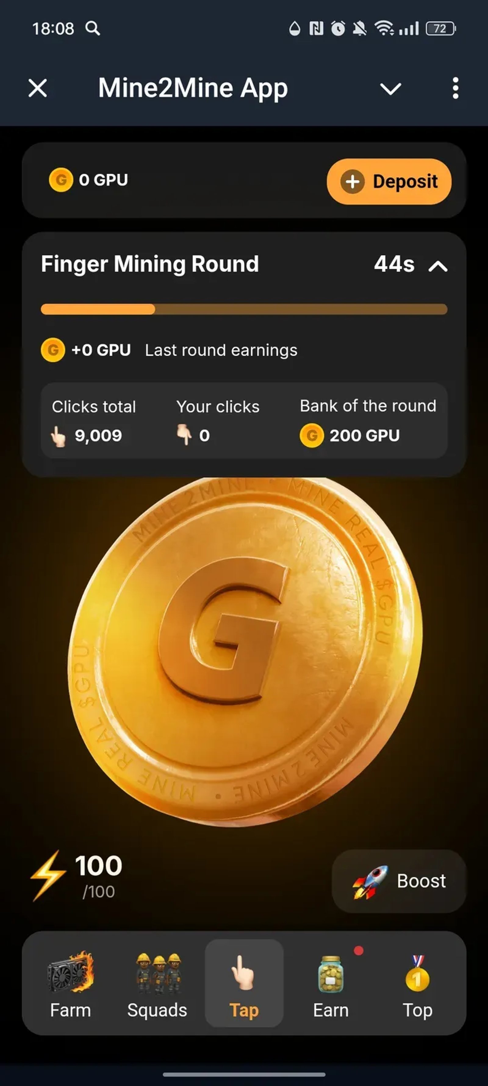 Mine2Mine App в Телеграм — скриншот 3