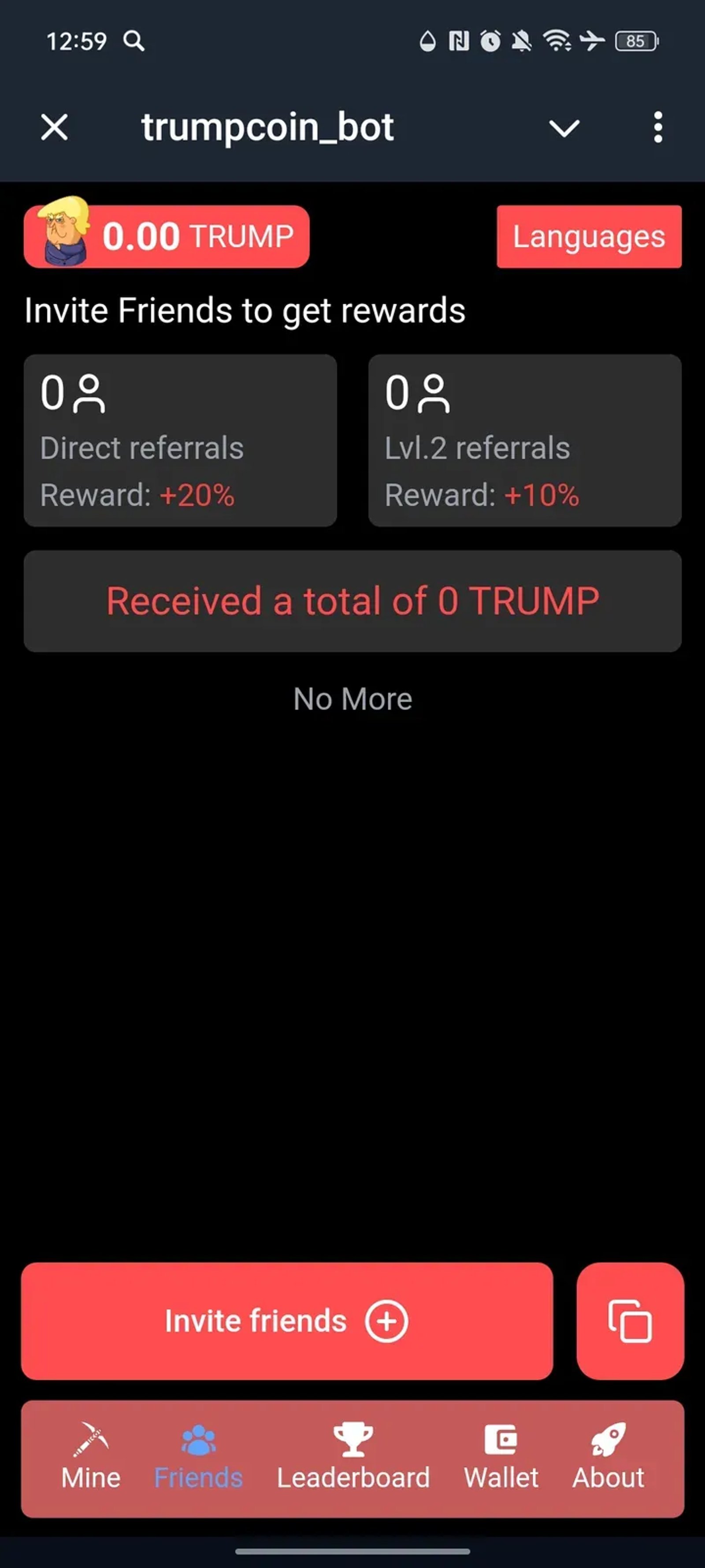 trumpcoin_bot в Телеграм — скриншот 2