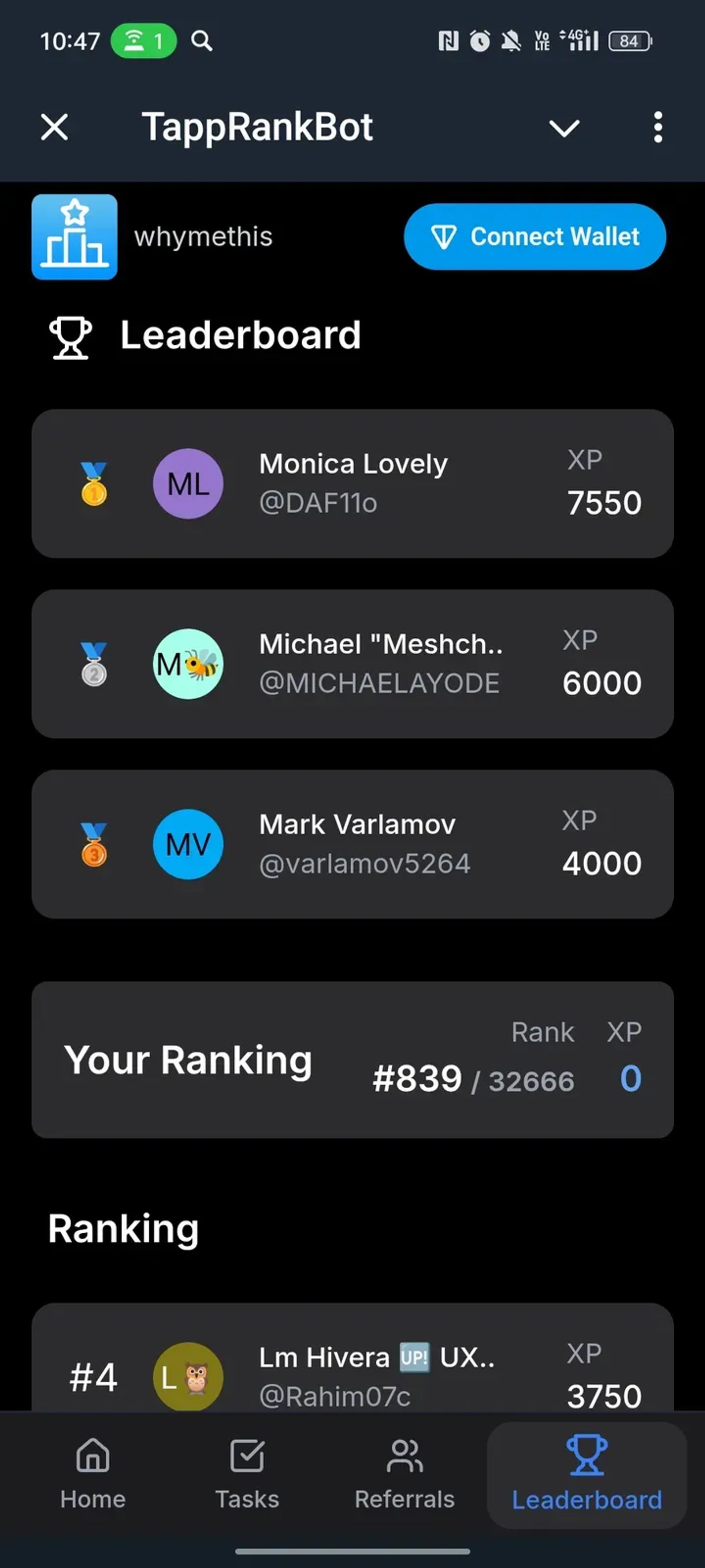 TappRankBot в Телеграм — скриншот 4