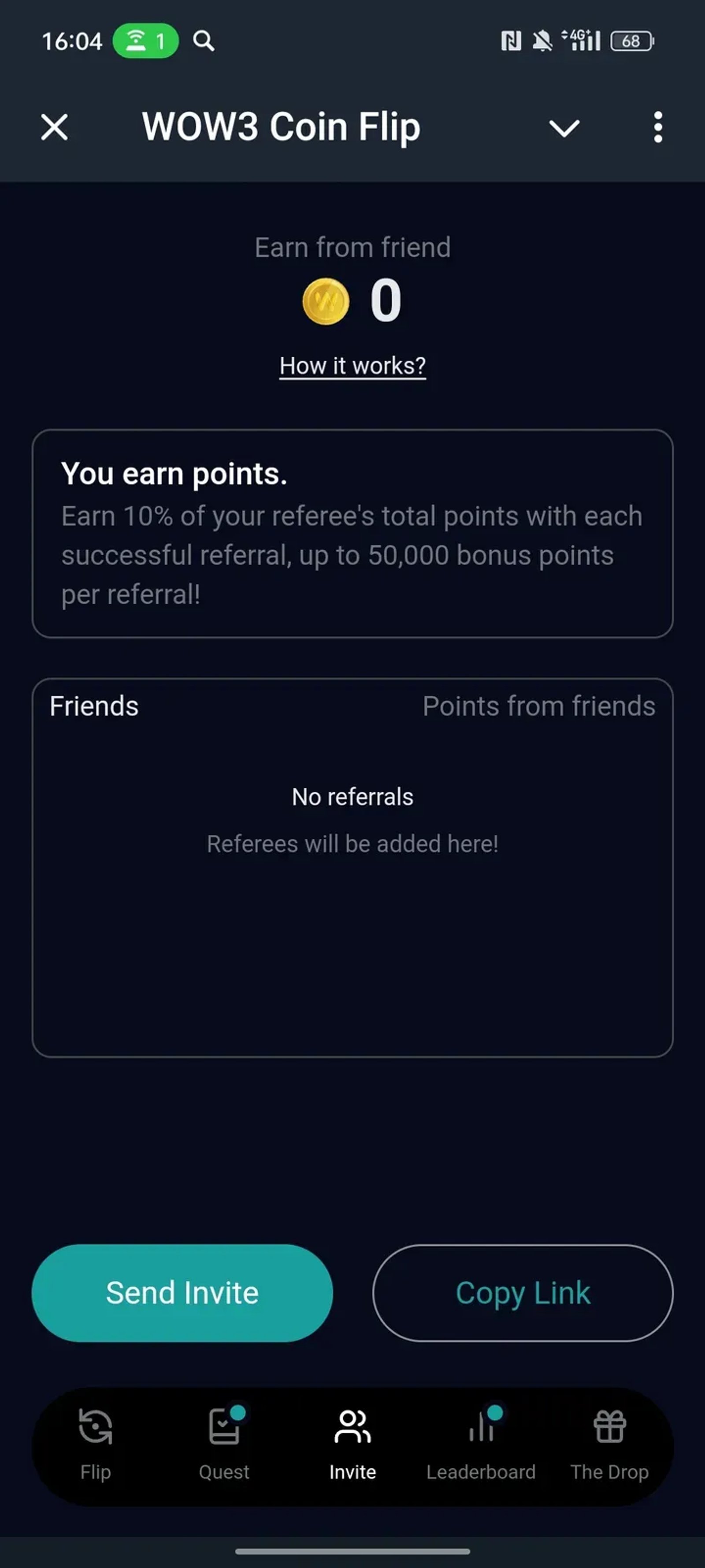 WOW3 Coin Flip в Телеграм — скриншот 3