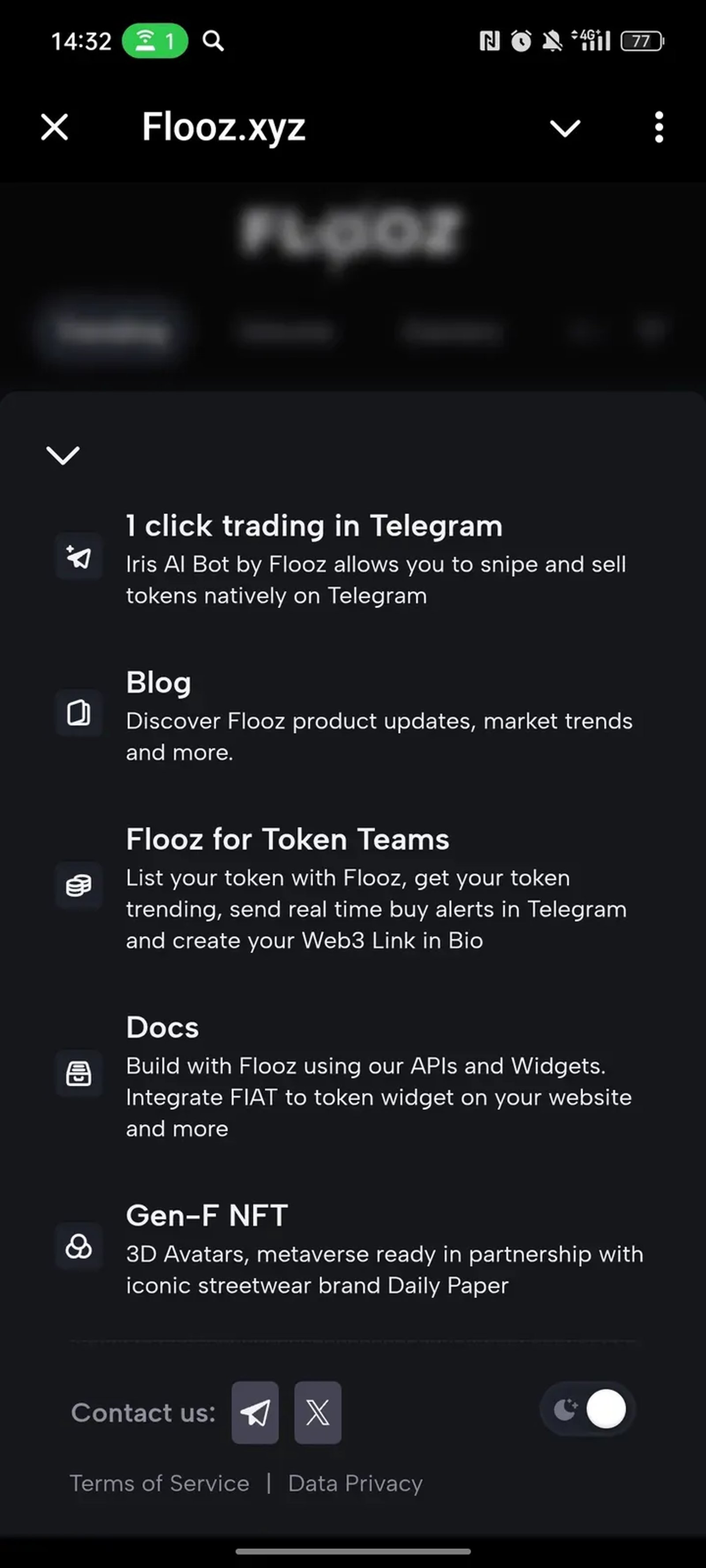 Flooz.xyz в Телеграм — скриншот 4
