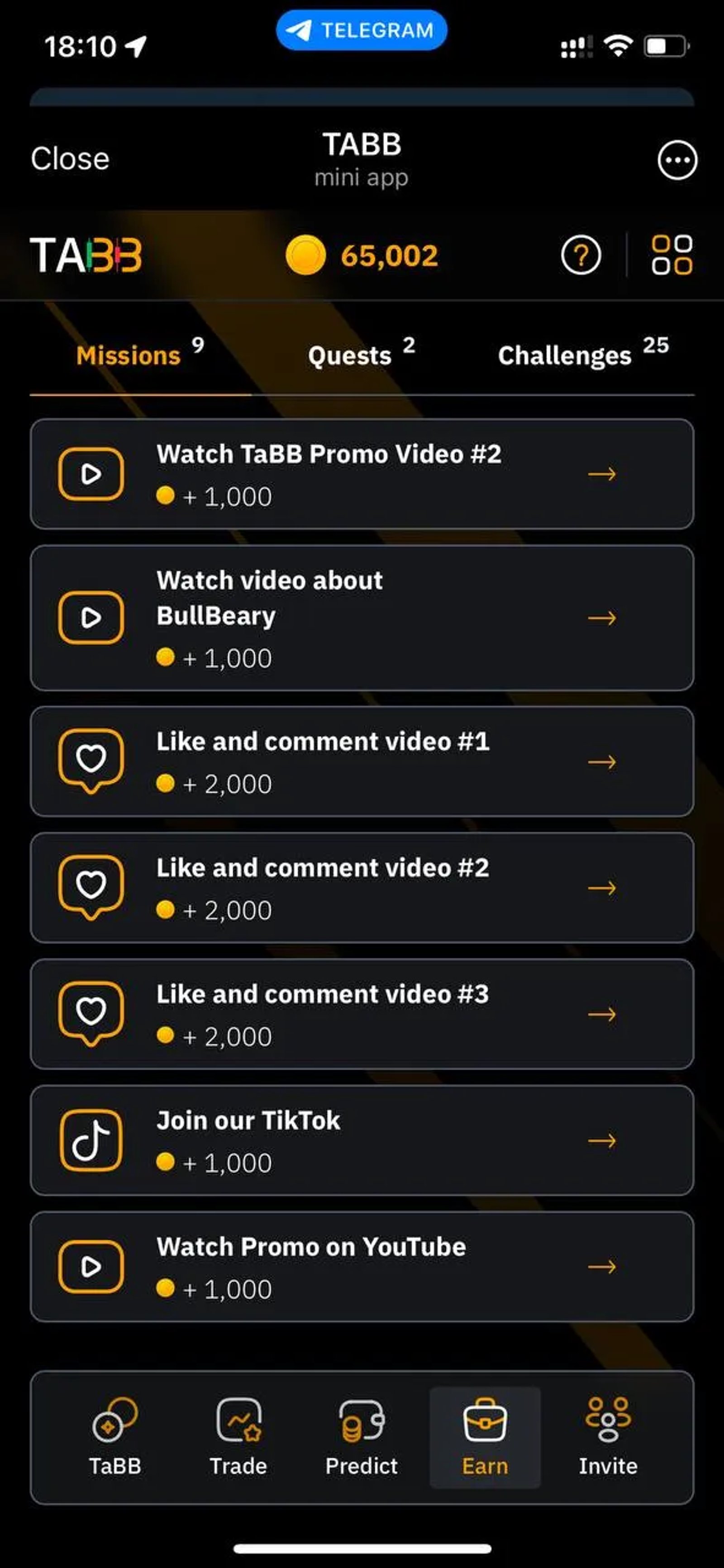 TABB в Телеграм — скриншот 4