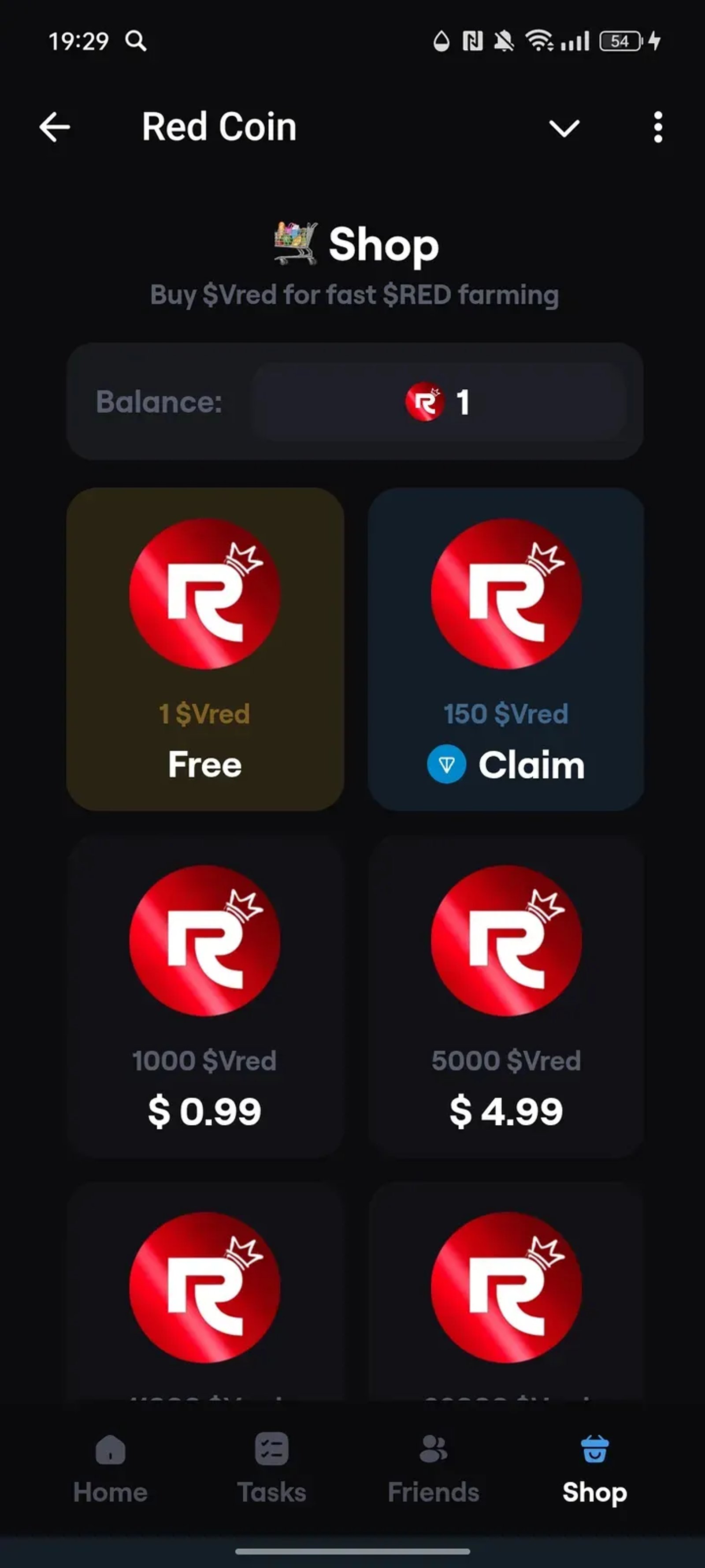 Red Coin в Телеграм — скриншот 4