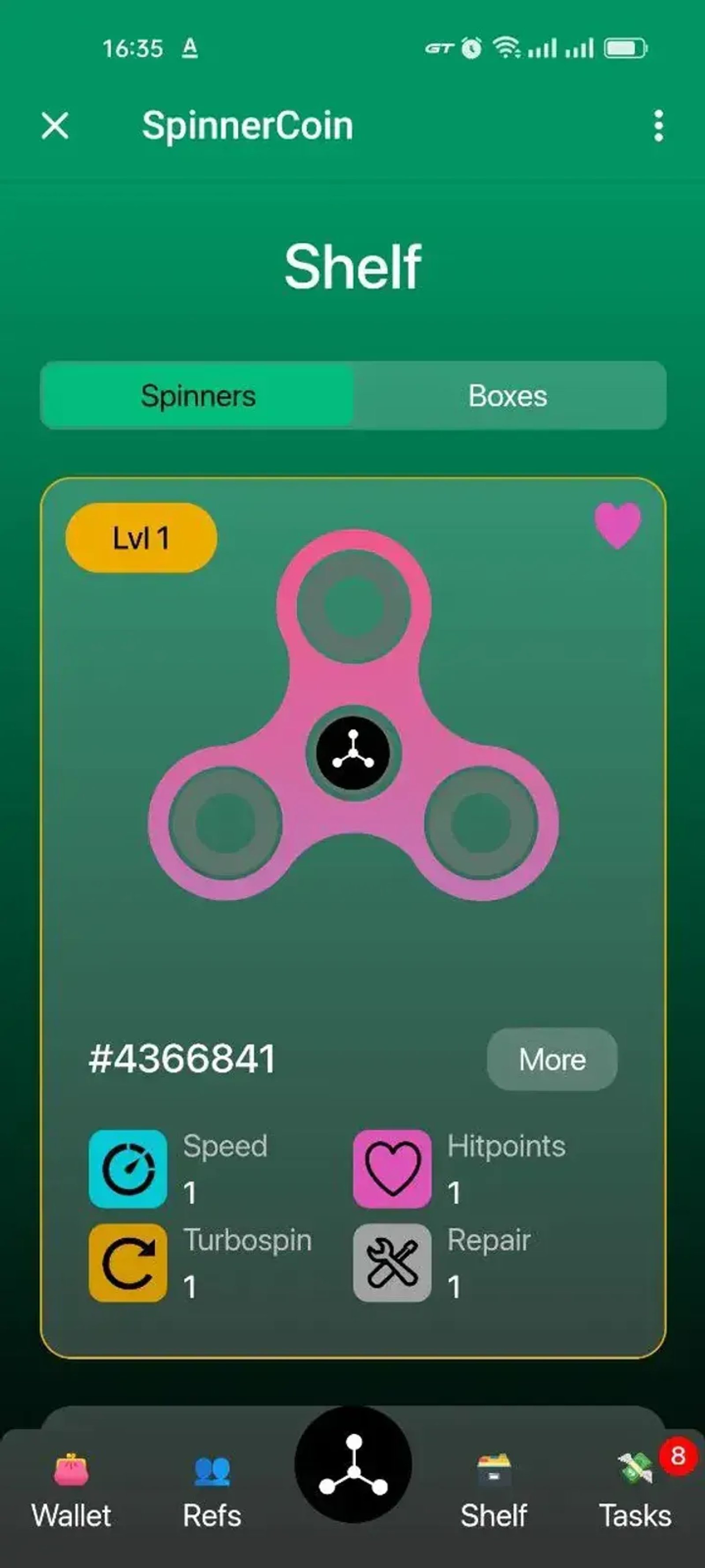 SpinnerCoin в Телеграм — скриншот 2
