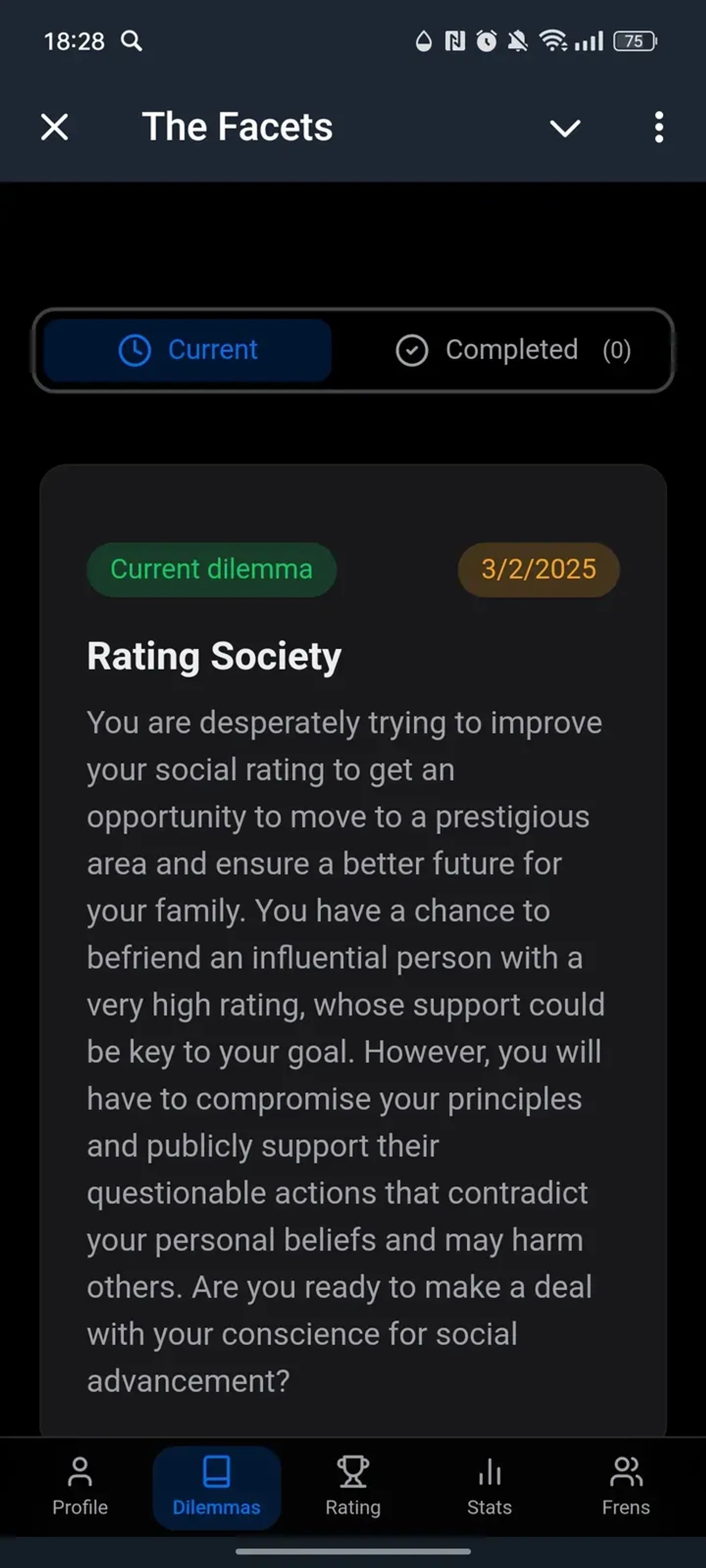 The Facets в Телеграм — скриншот 1