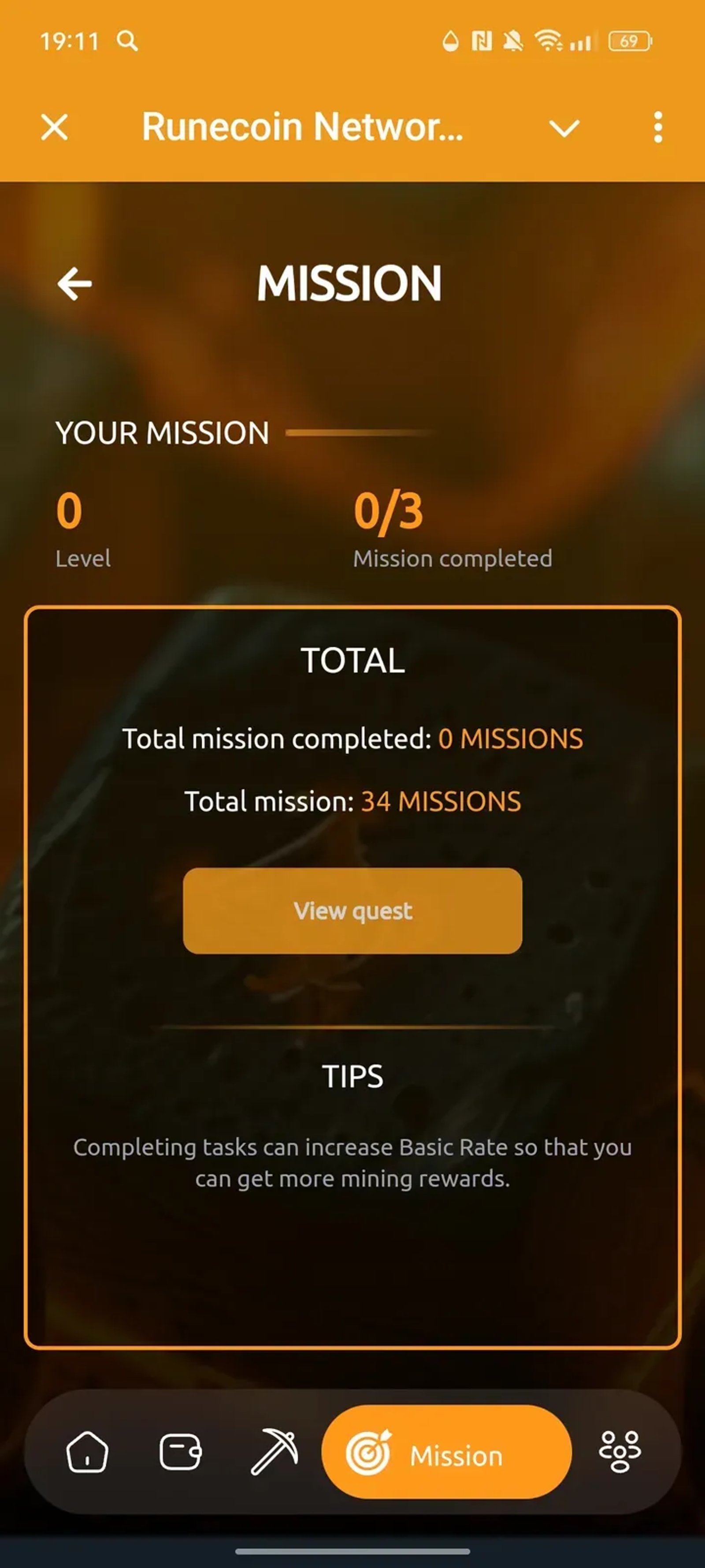 Runecoin Network Bot в Телеграм — скриншот 4