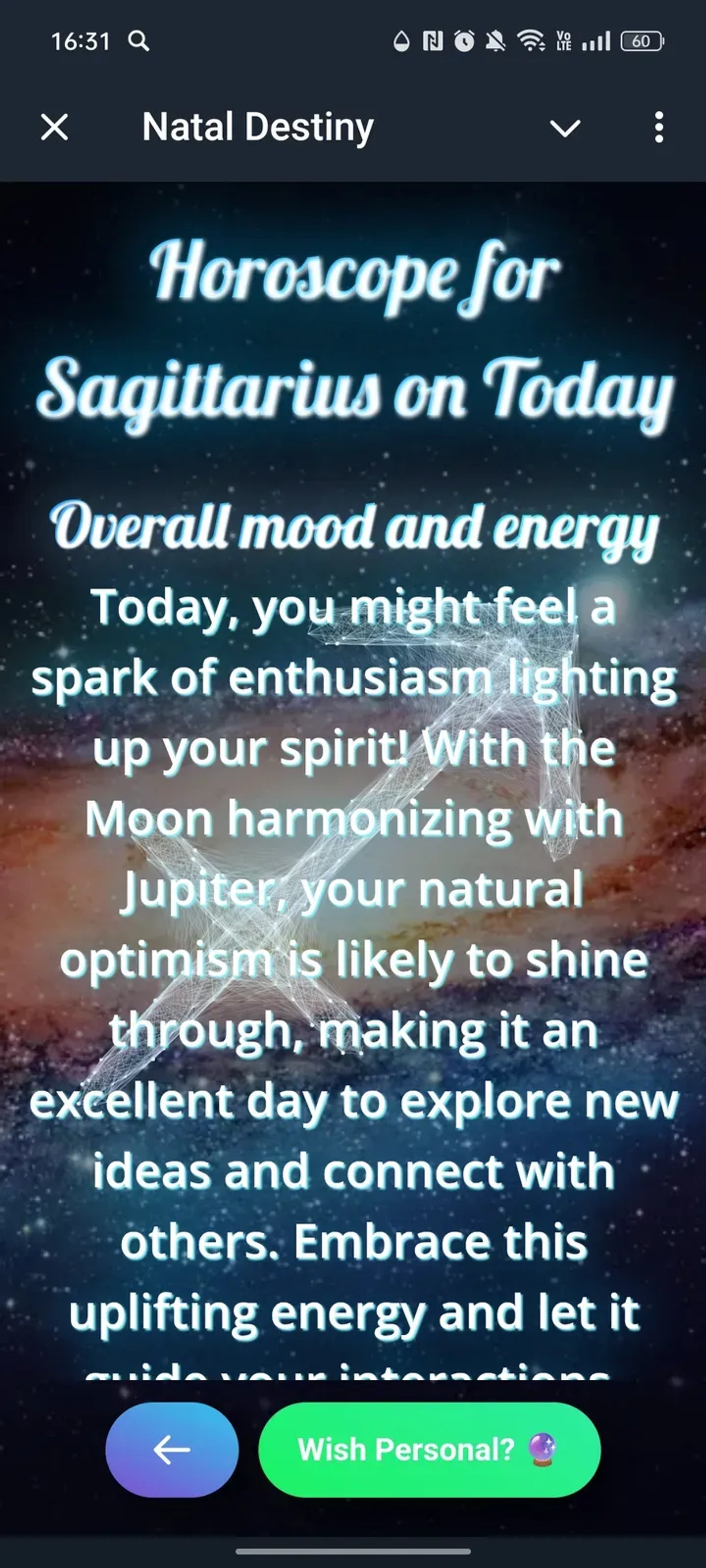 Natal Destiny в Телеграм — скриншот 4