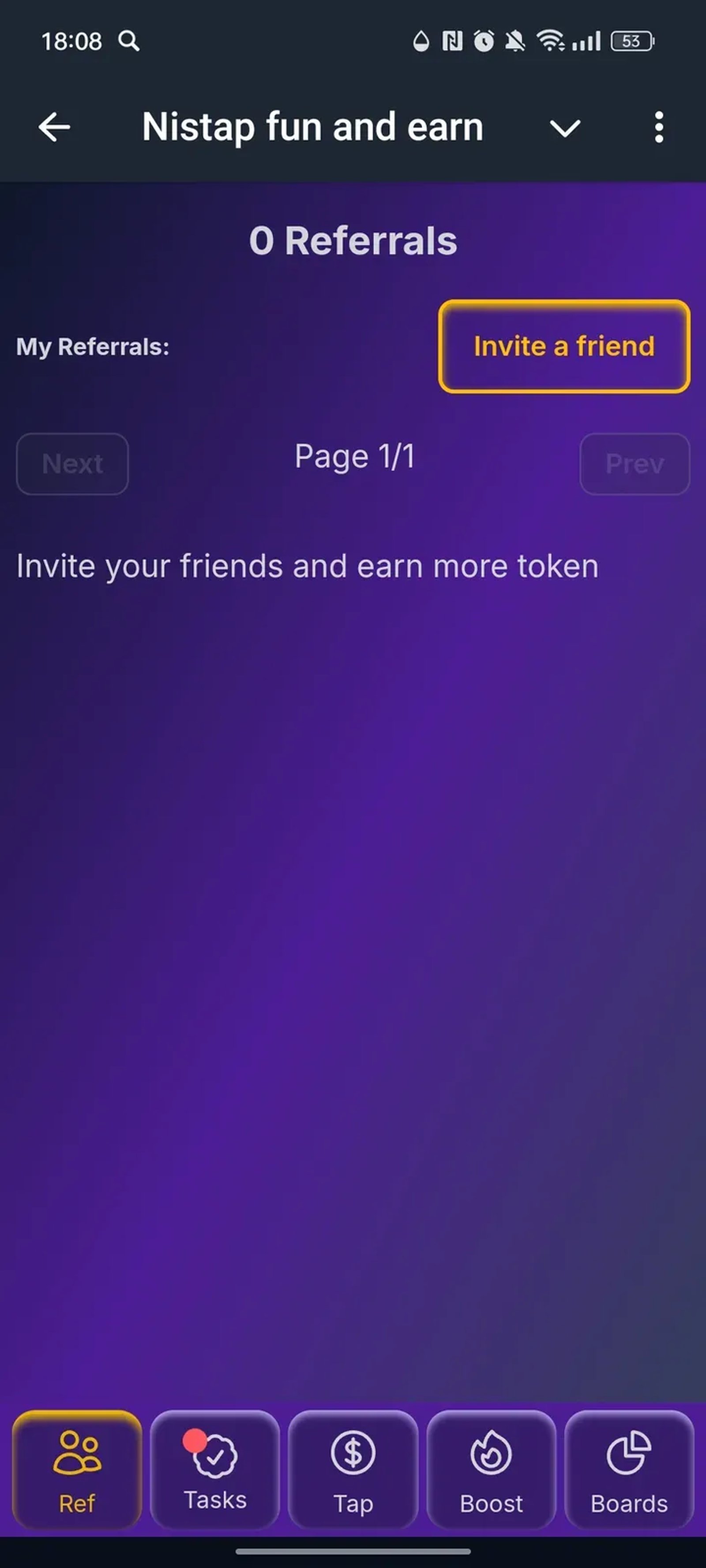 Nistap fun and earn в Телеграм — скриншот 5