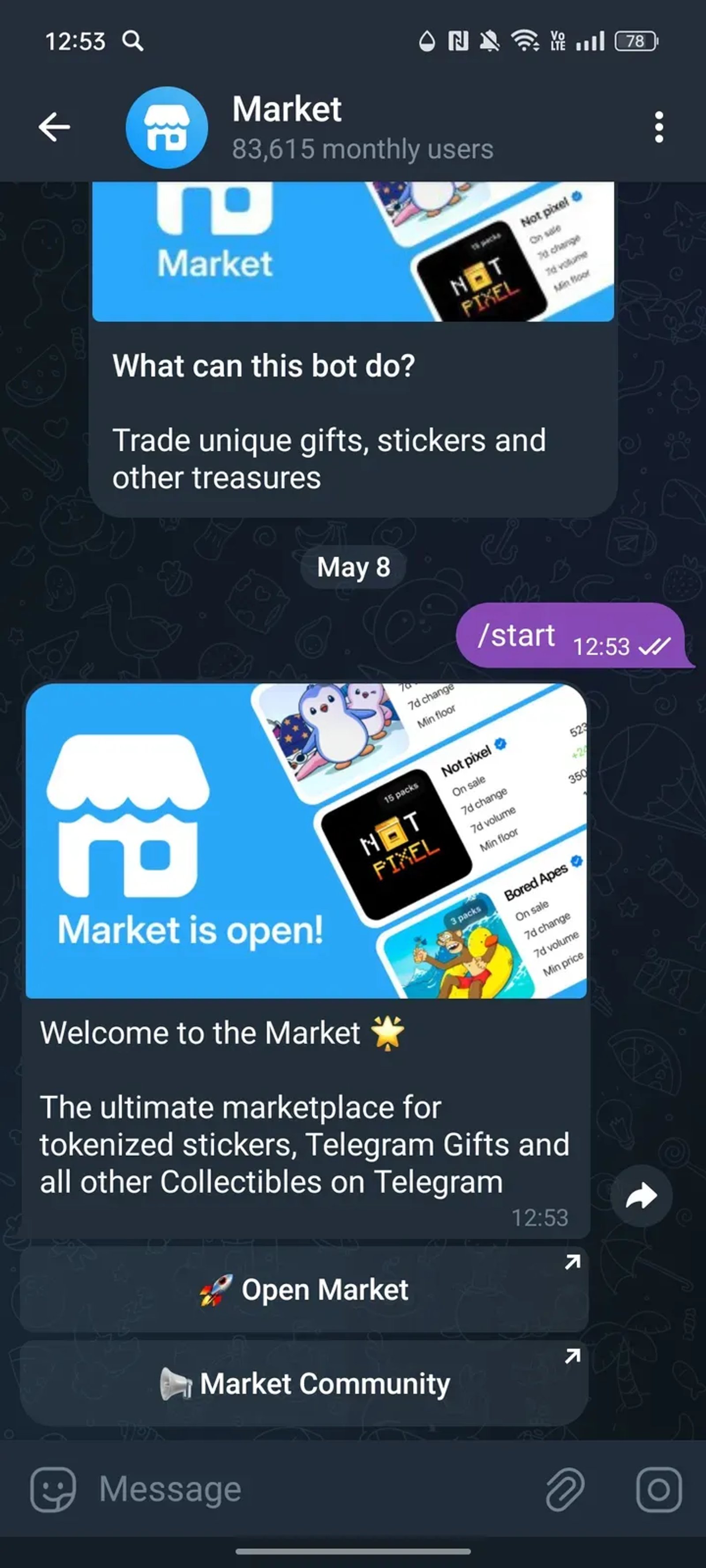 Market в Телеграм — скриншот 4