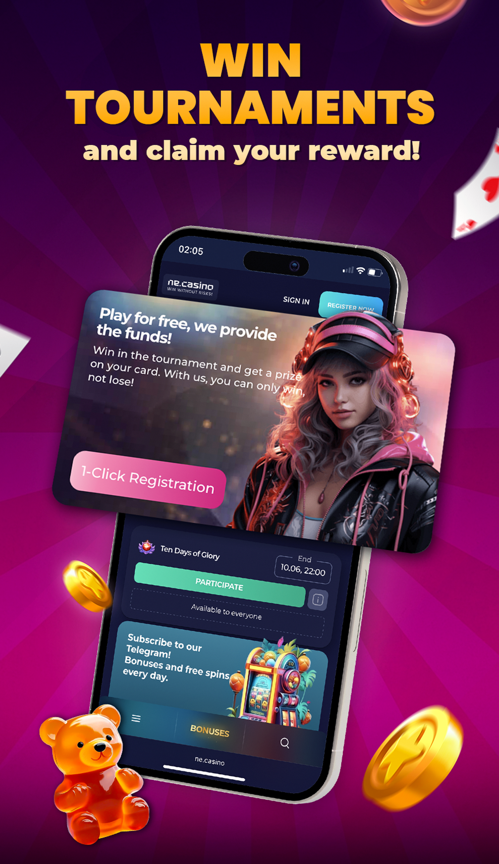 NE.CASINO в Телеграм — скриншот 4