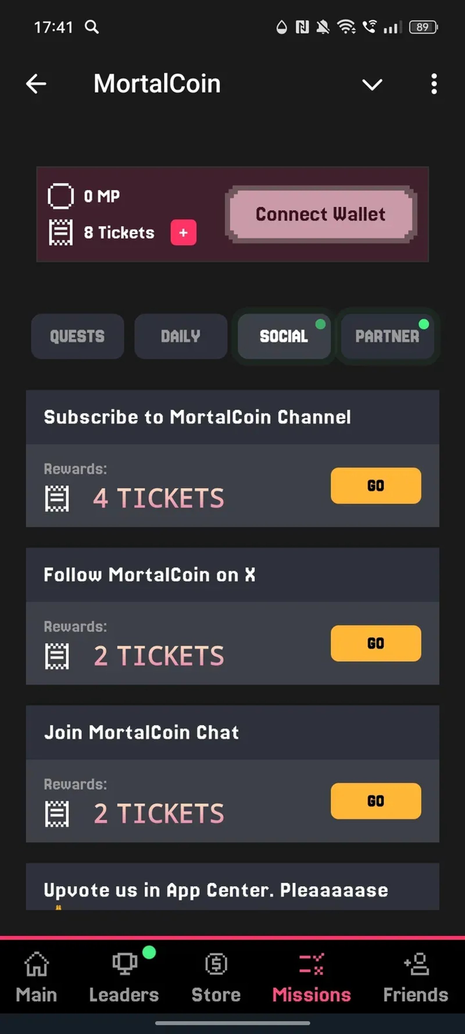 MortalCoin в Телеграм — скриншот 4