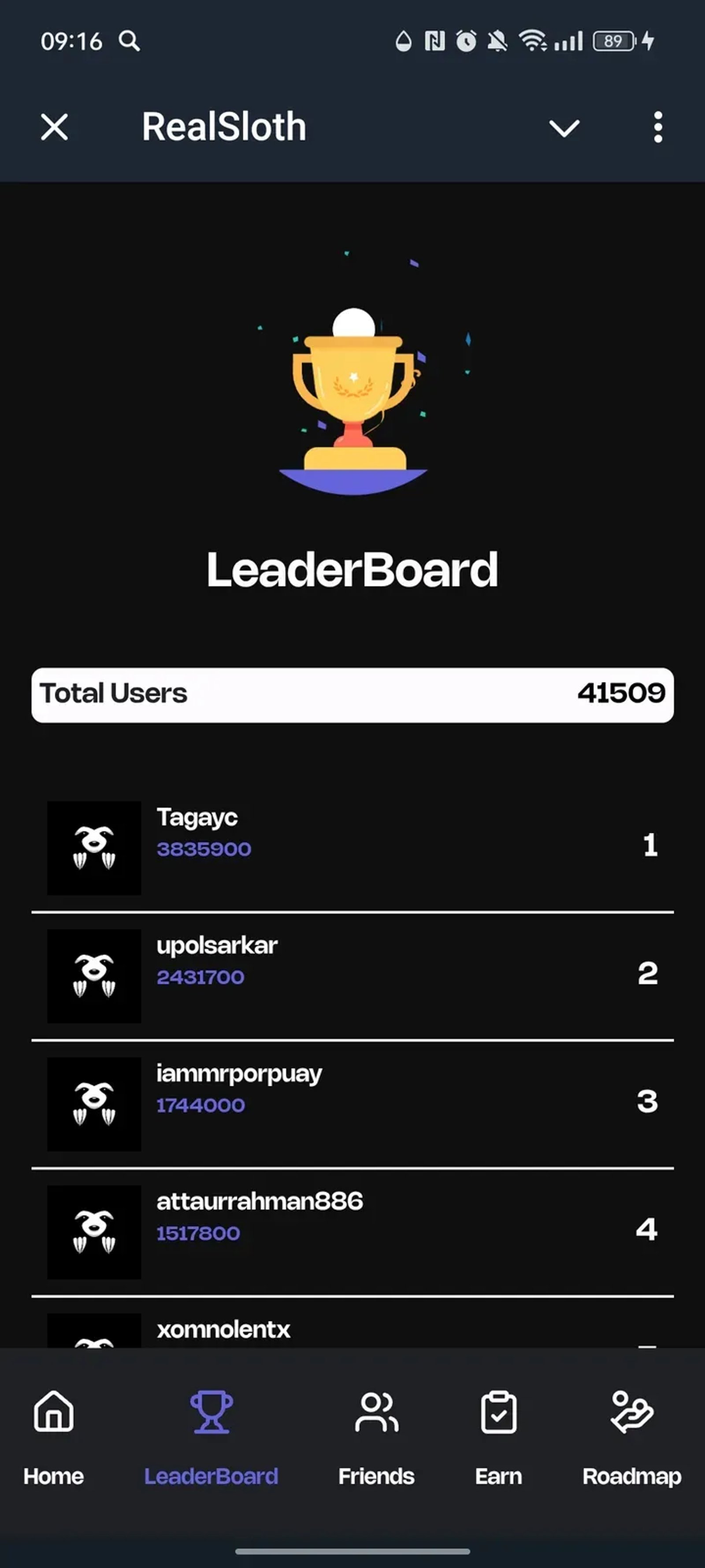 RealSloth в Телеграм — скриншот 2