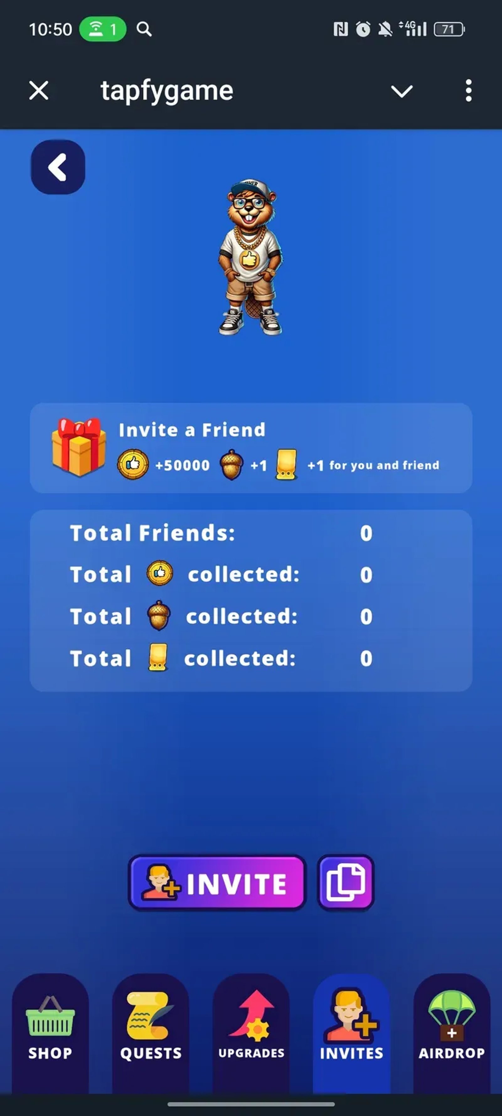 tapfygame в Телеграм — скриншот 4