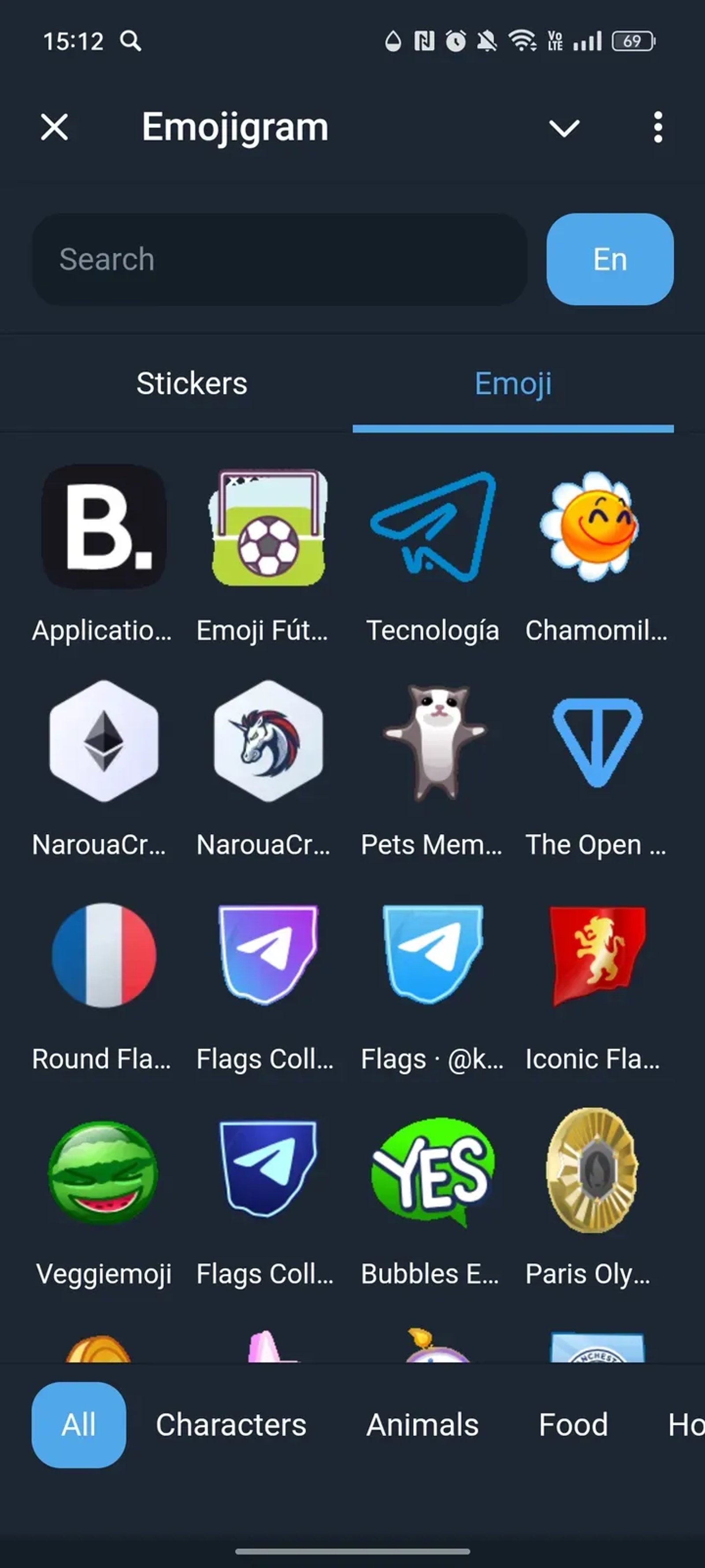 Emojigram в Телеграм — скриншот 2
