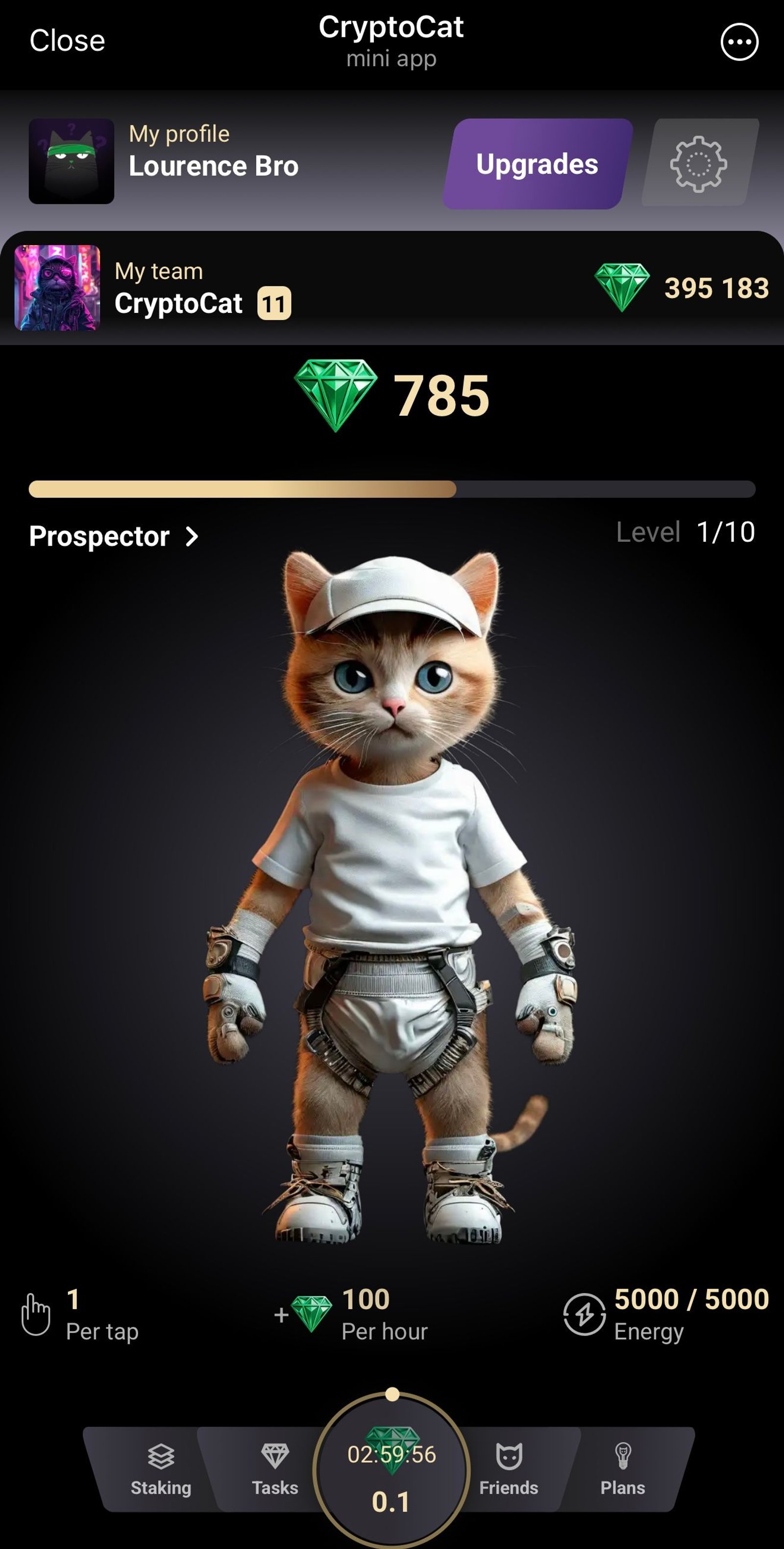 CryptoCat в Телеграм — скриншот 1