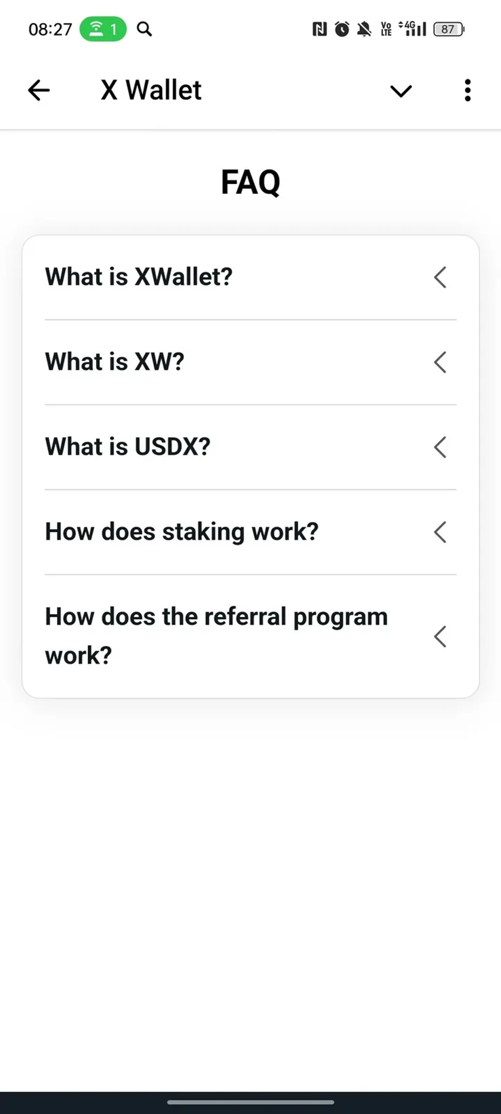 X Wallet в Телеграм — скриншот 4