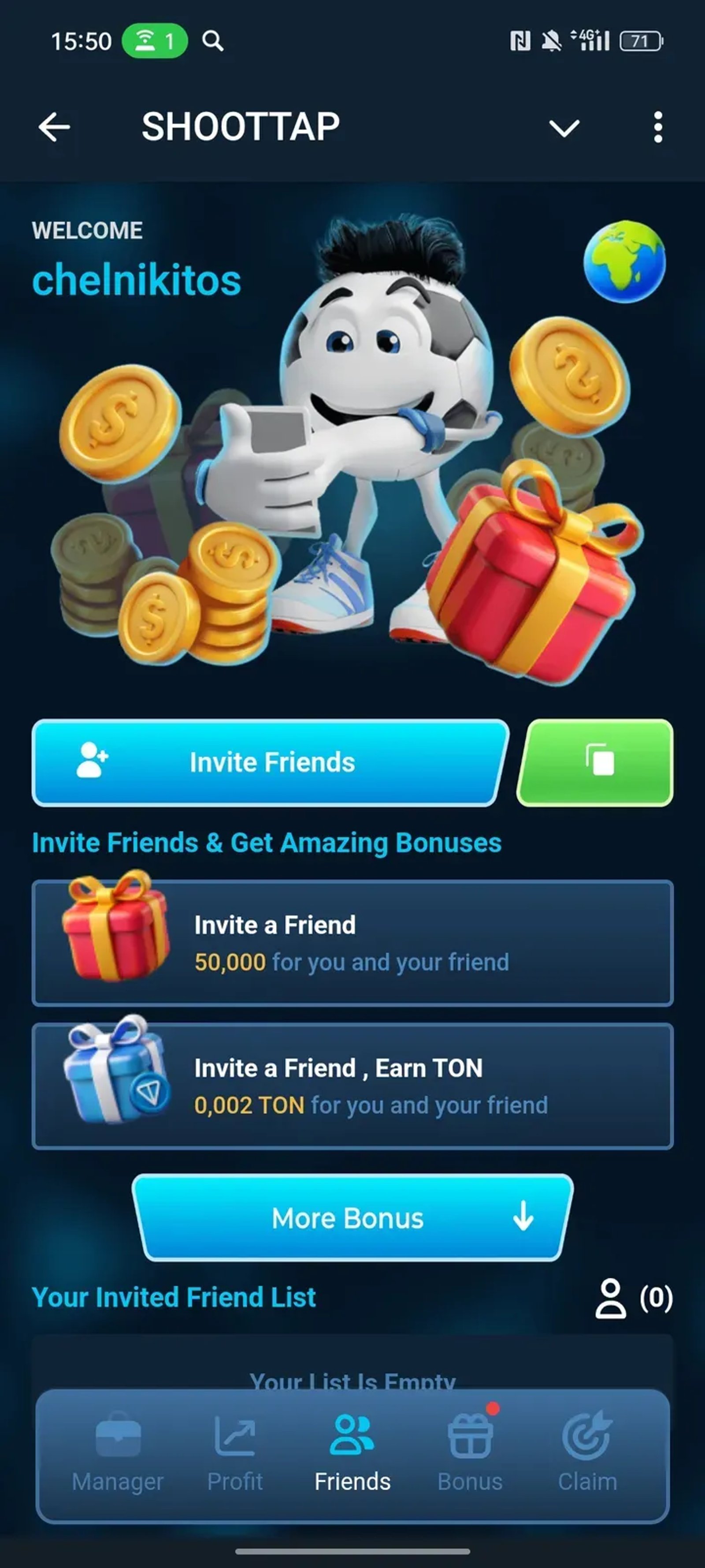 SHOOTTAP в Телеграм — скриншот 2