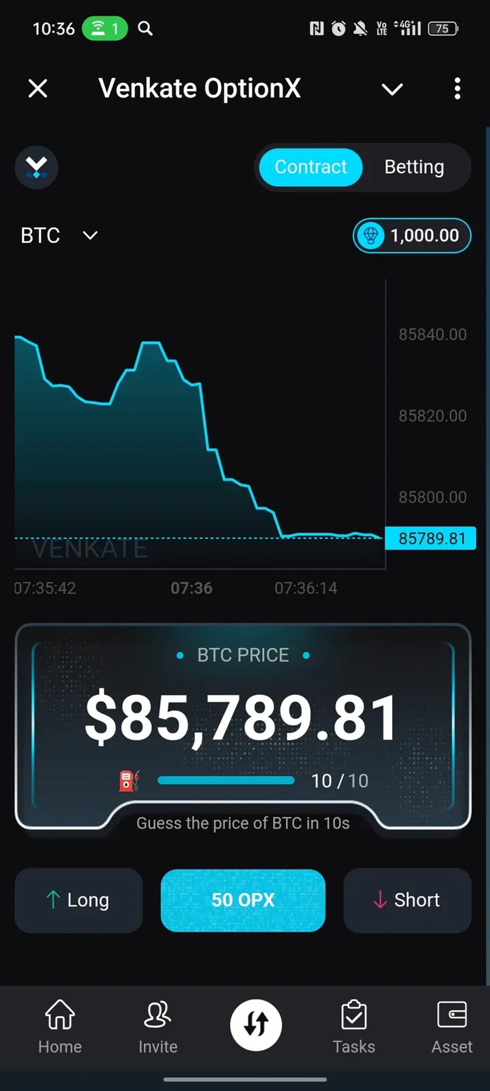 Venkate OptionX в Телеграм — скриншот 3