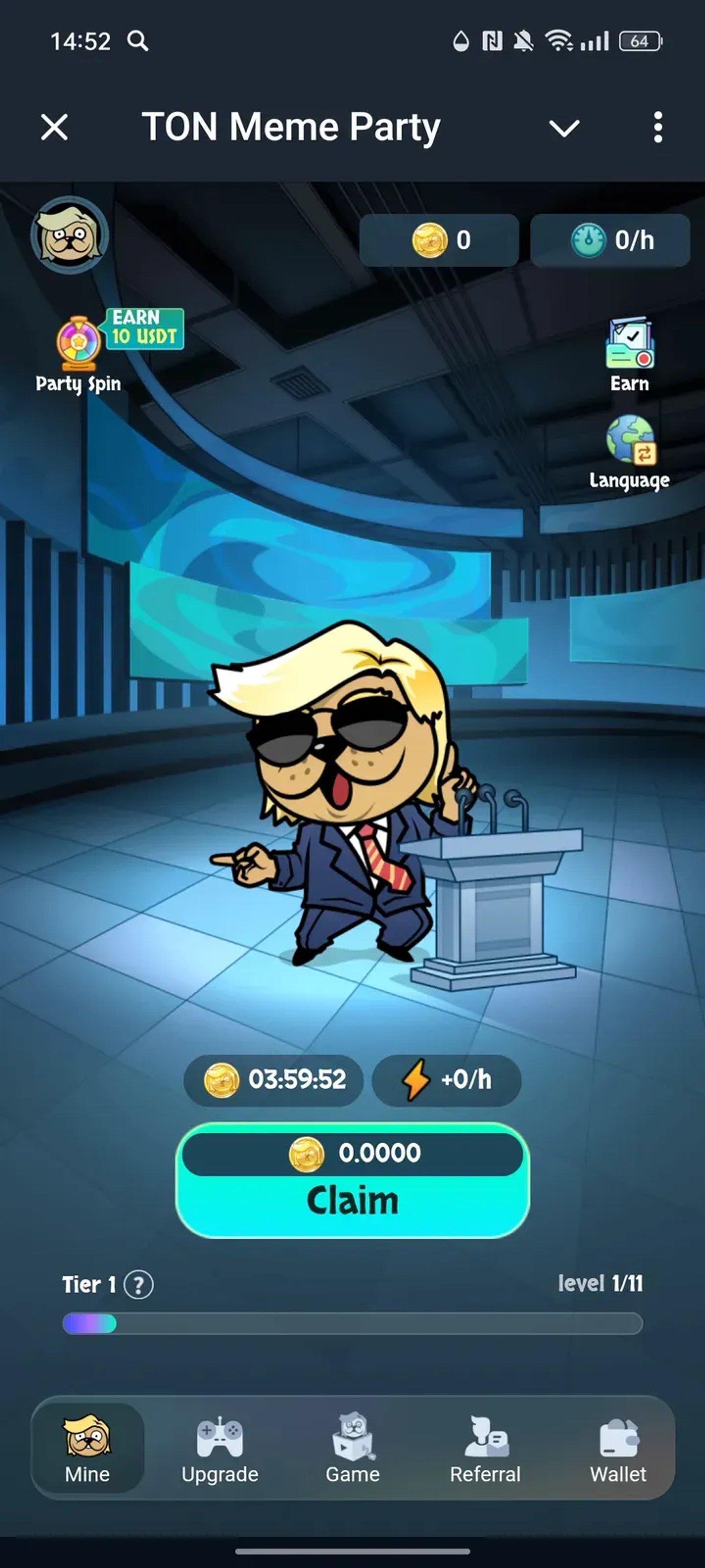 TON Meme Party в Телеграм — скриншот 1