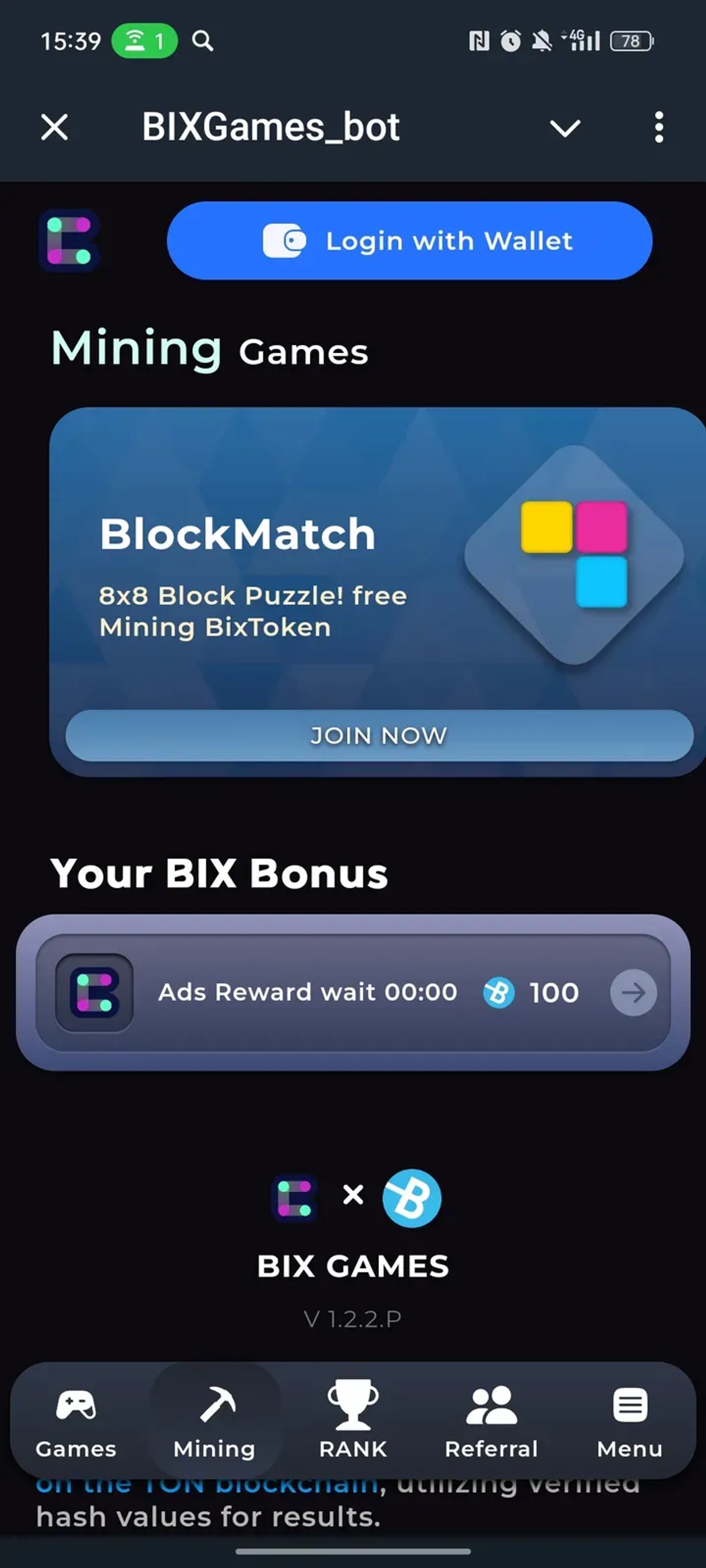 BIXGames_bot Telegram Screenshot 2