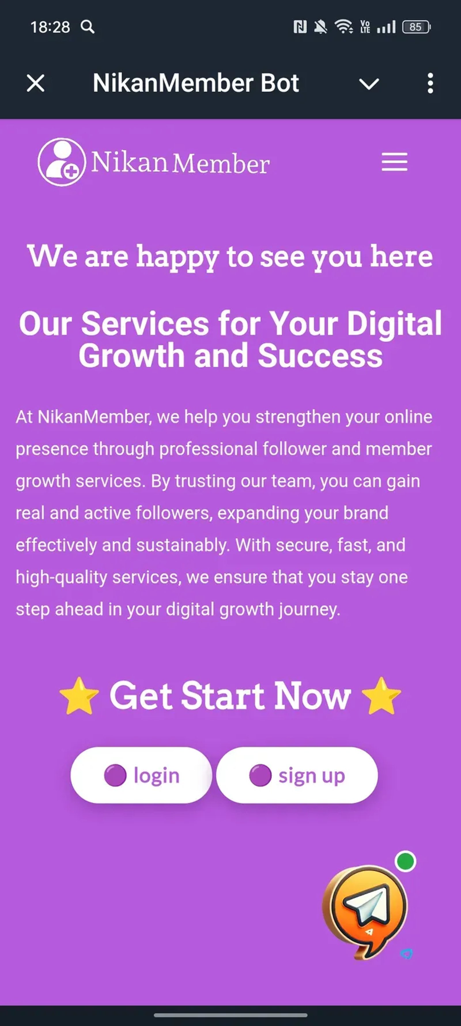 NikanMember Bot Telegram Screenshot 1