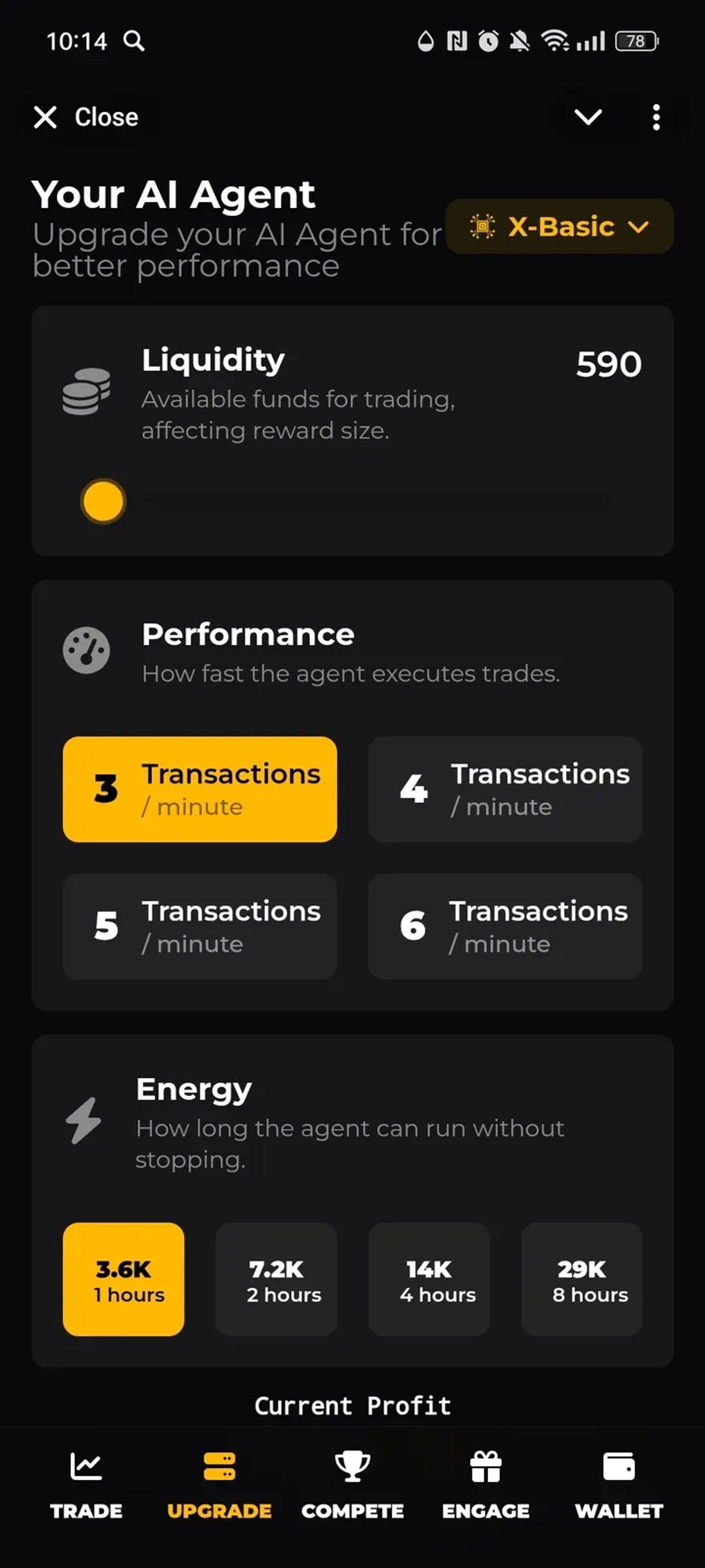 Agent X в Телеграм — скриншот 2