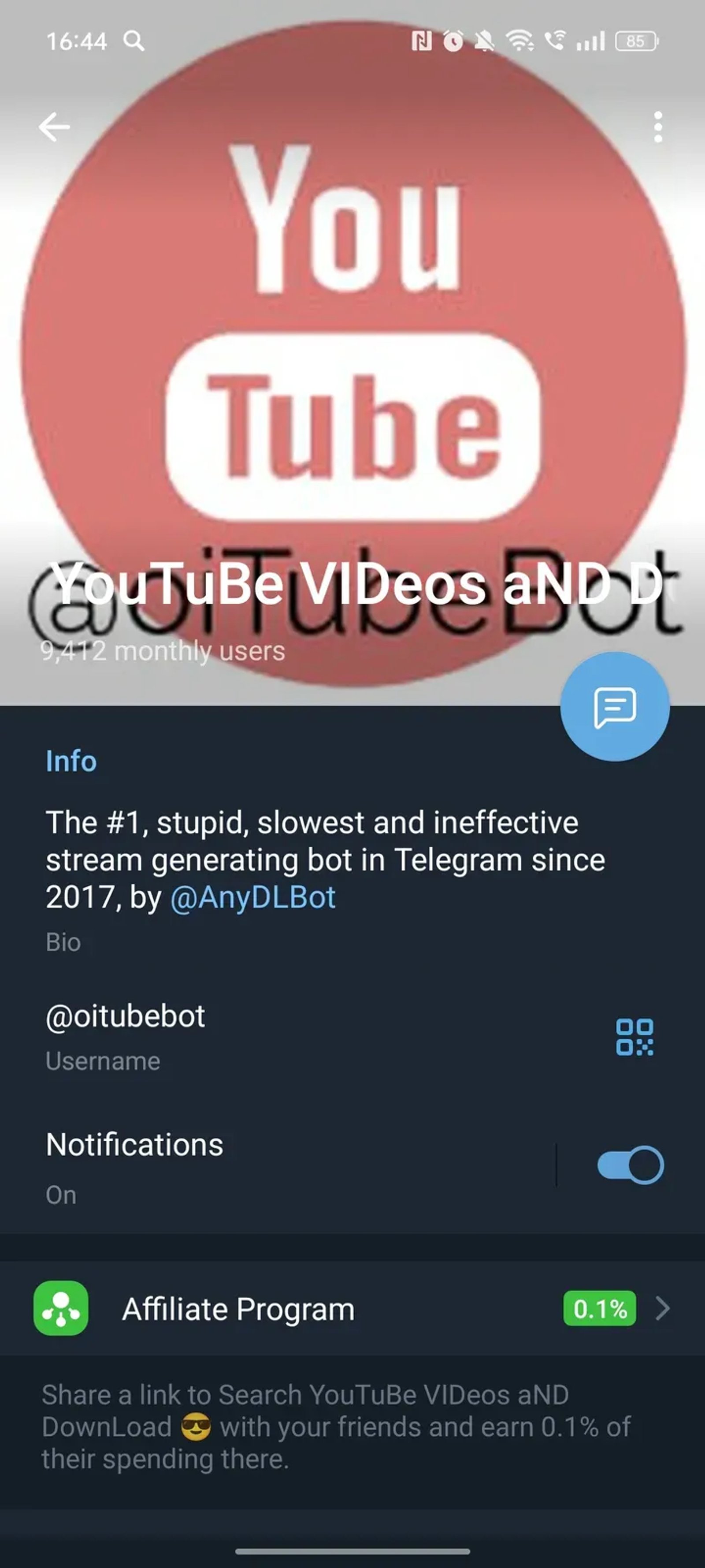 Search YouTuBe VIDeos aND DownLoad 😎 в Телеграм — скриншот 4