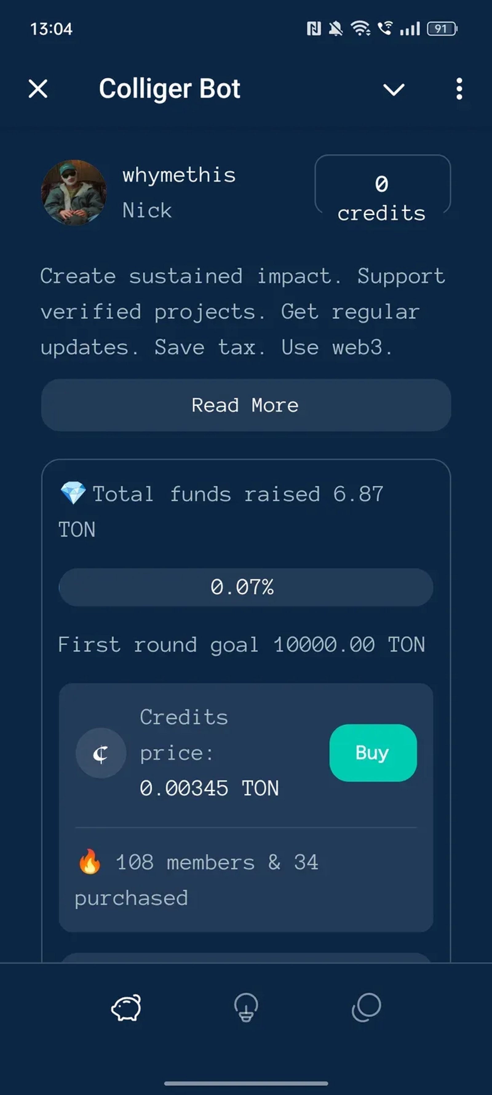 Colliger Bot Telegram Screenshot 2