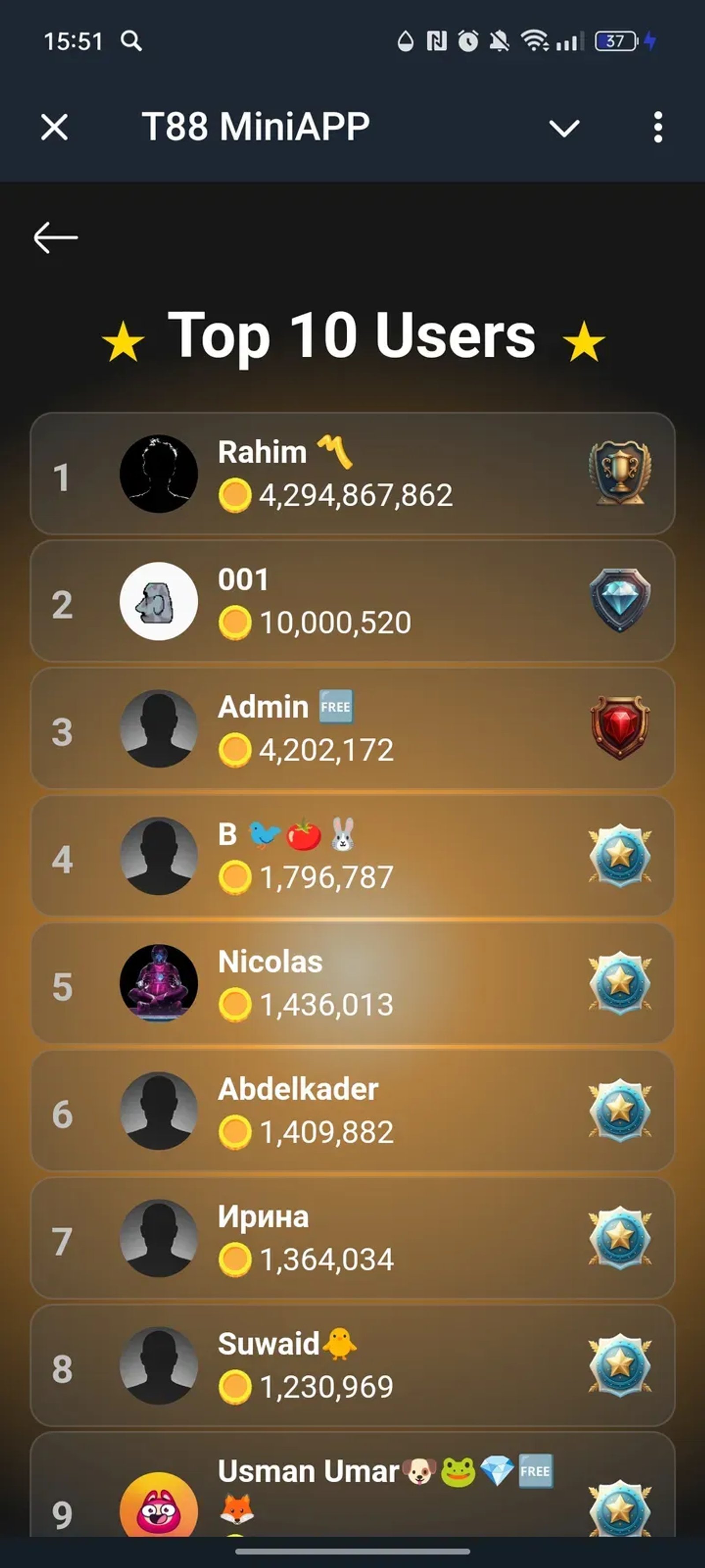 T88 MiniAPP в Телеграм — скриншот 5