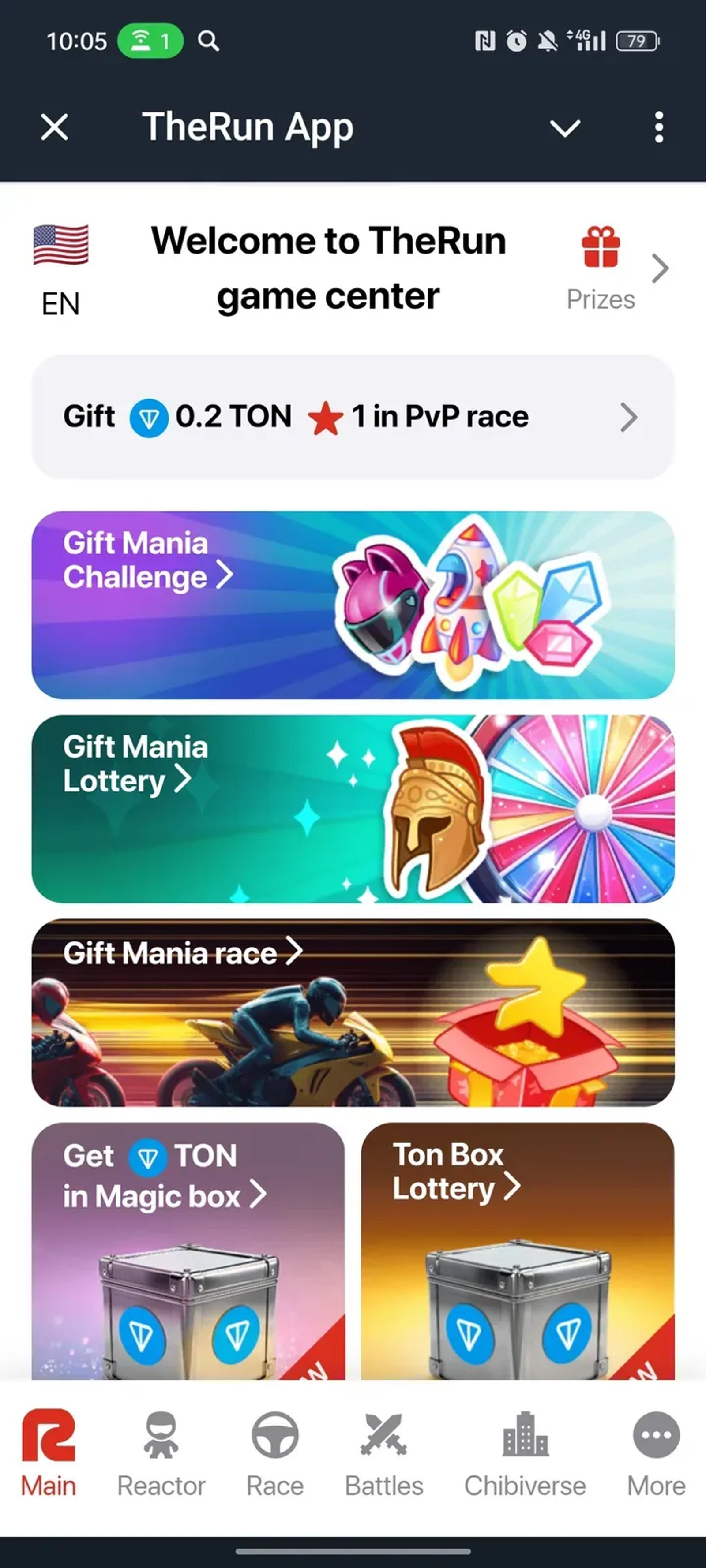 TheRun App в Телеграм — скриншот 1