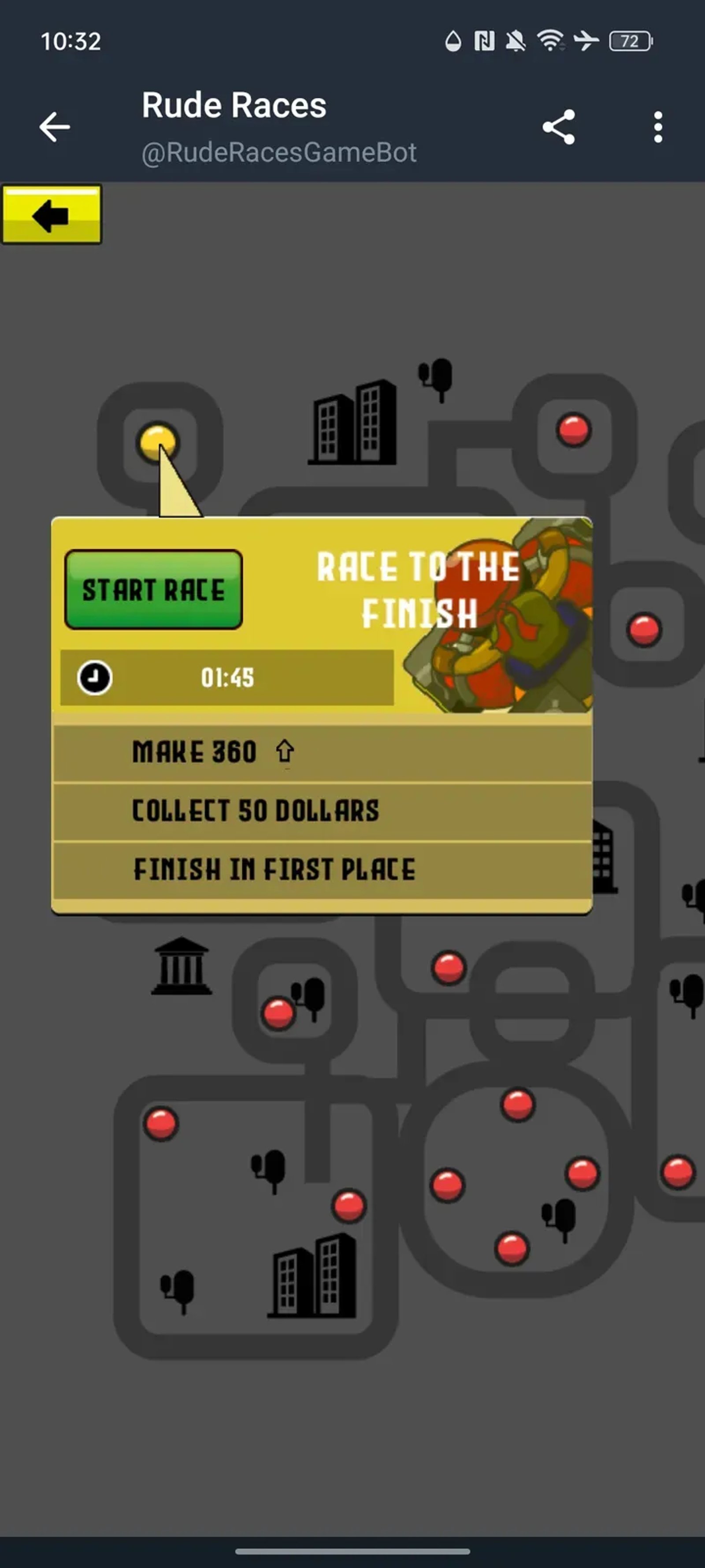 Rude Races Game в Телеграм — скриншот 3